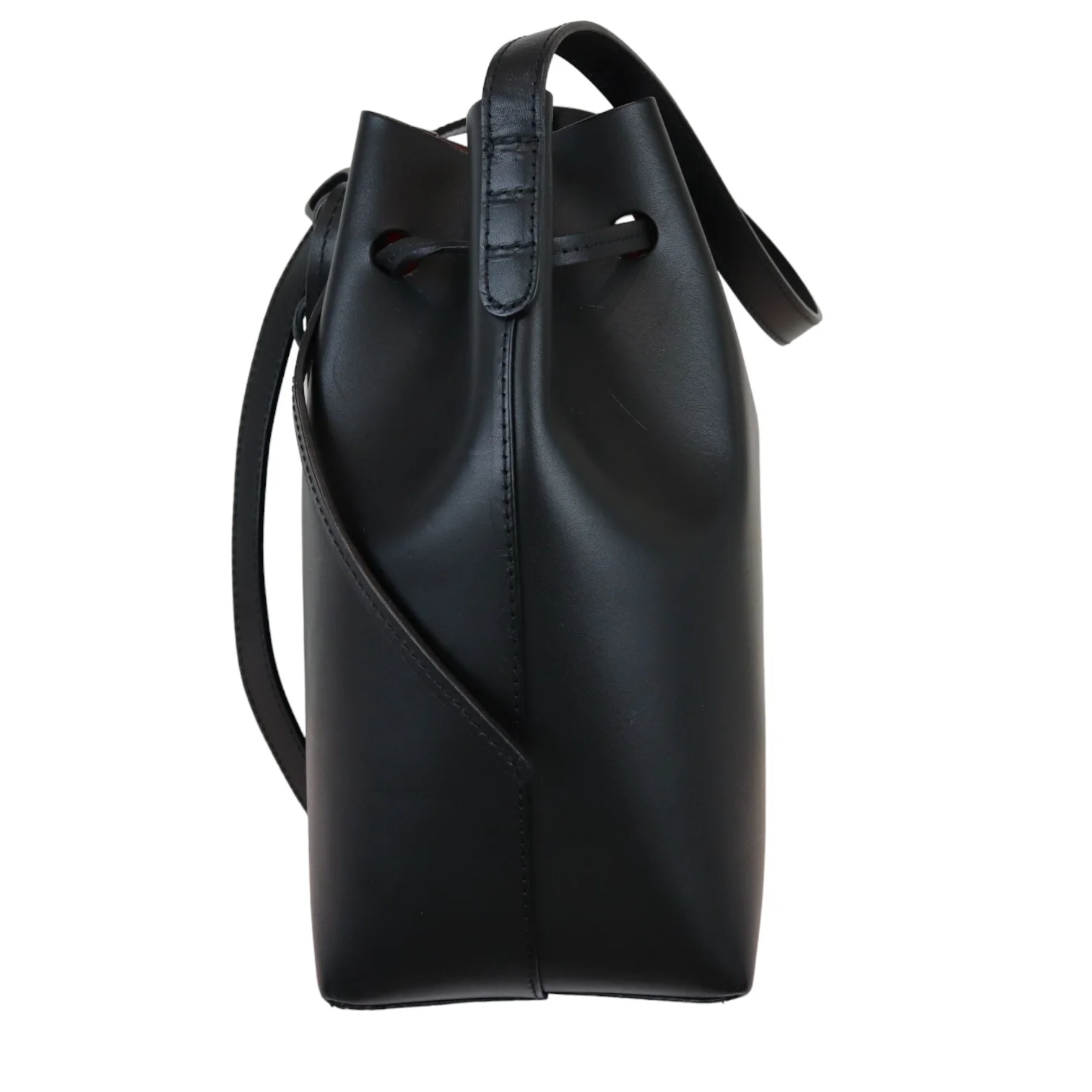 Vegetable Tanned Mini Bucket Bag Calfskin Black - Image 4