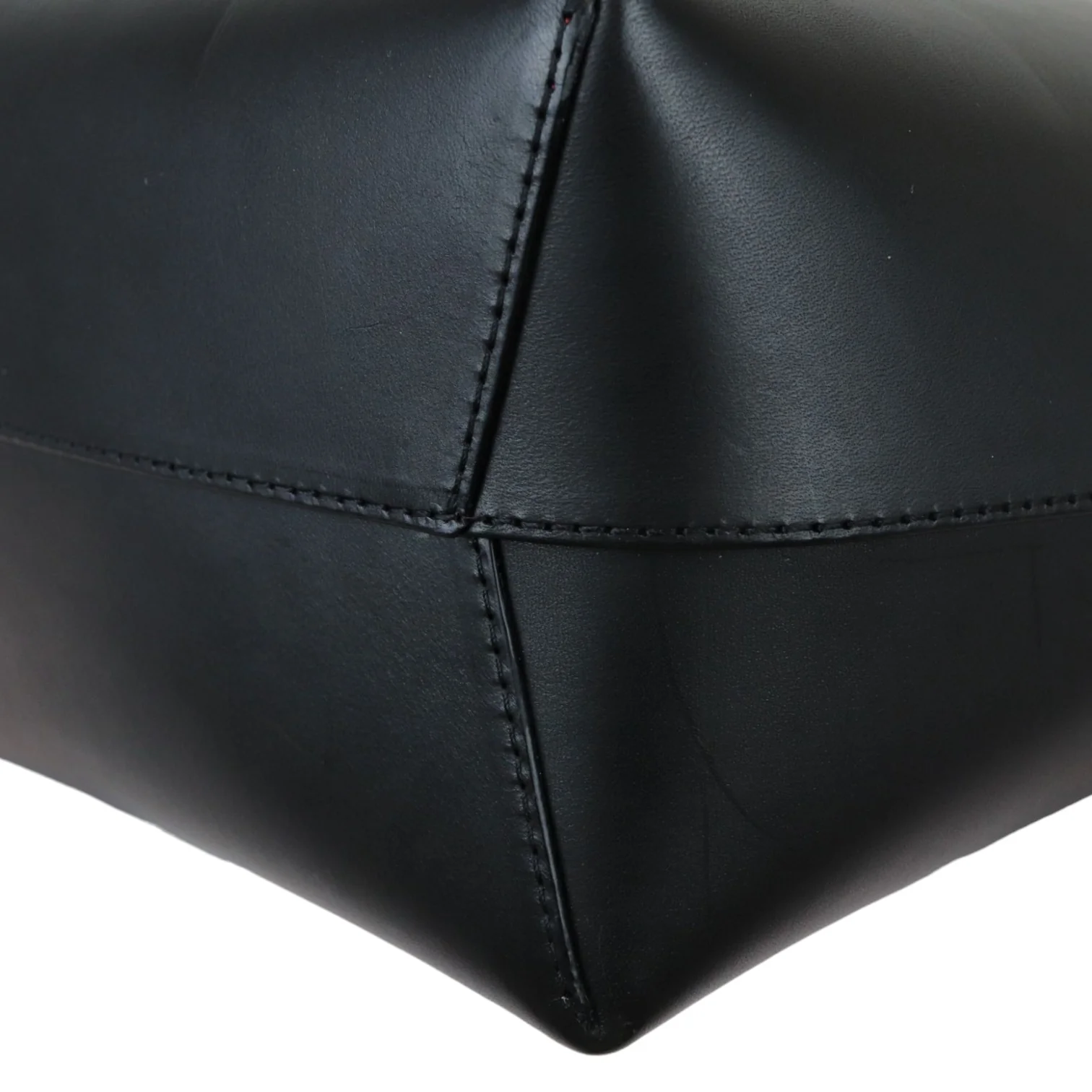 Vegetable Tanned Mini Bucket Bag Calfskin Black - Image 6