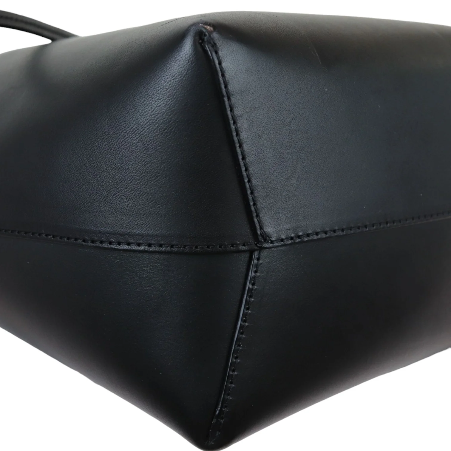 Vegetable Tanned Mini Bucket Bag Calfskin Black - Image 7