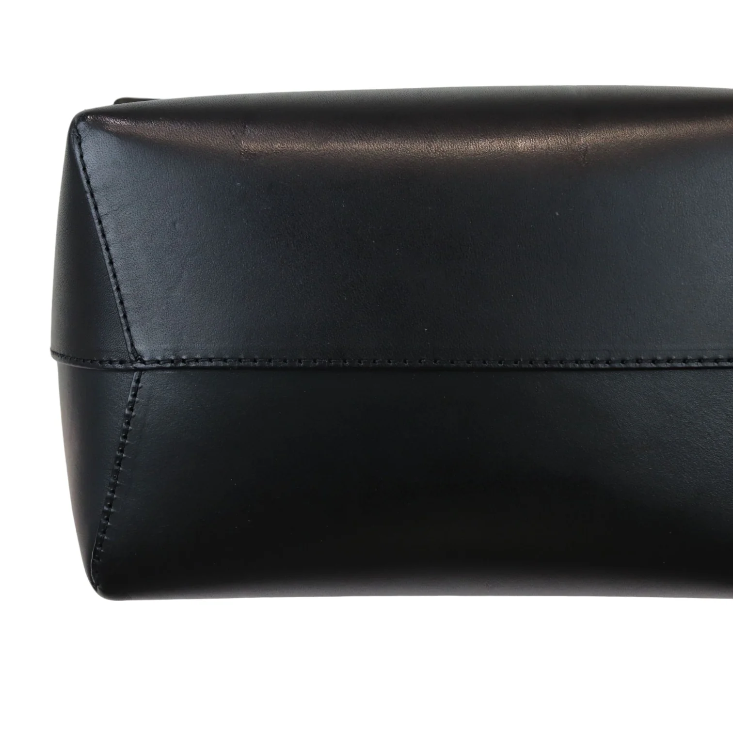 Vegetable Tanned Mini Bucket Bag Calfskin Black - Image 8