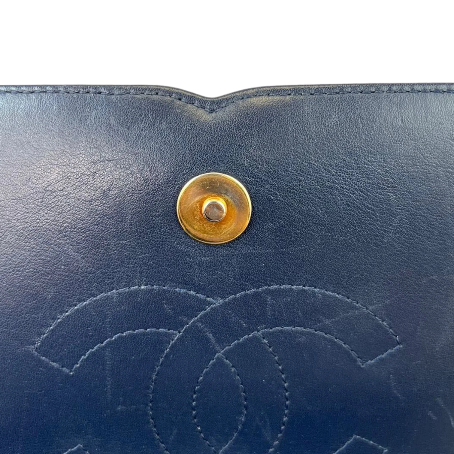 Medium CC Filigree Flap Caviar Blue GHW - Image 14