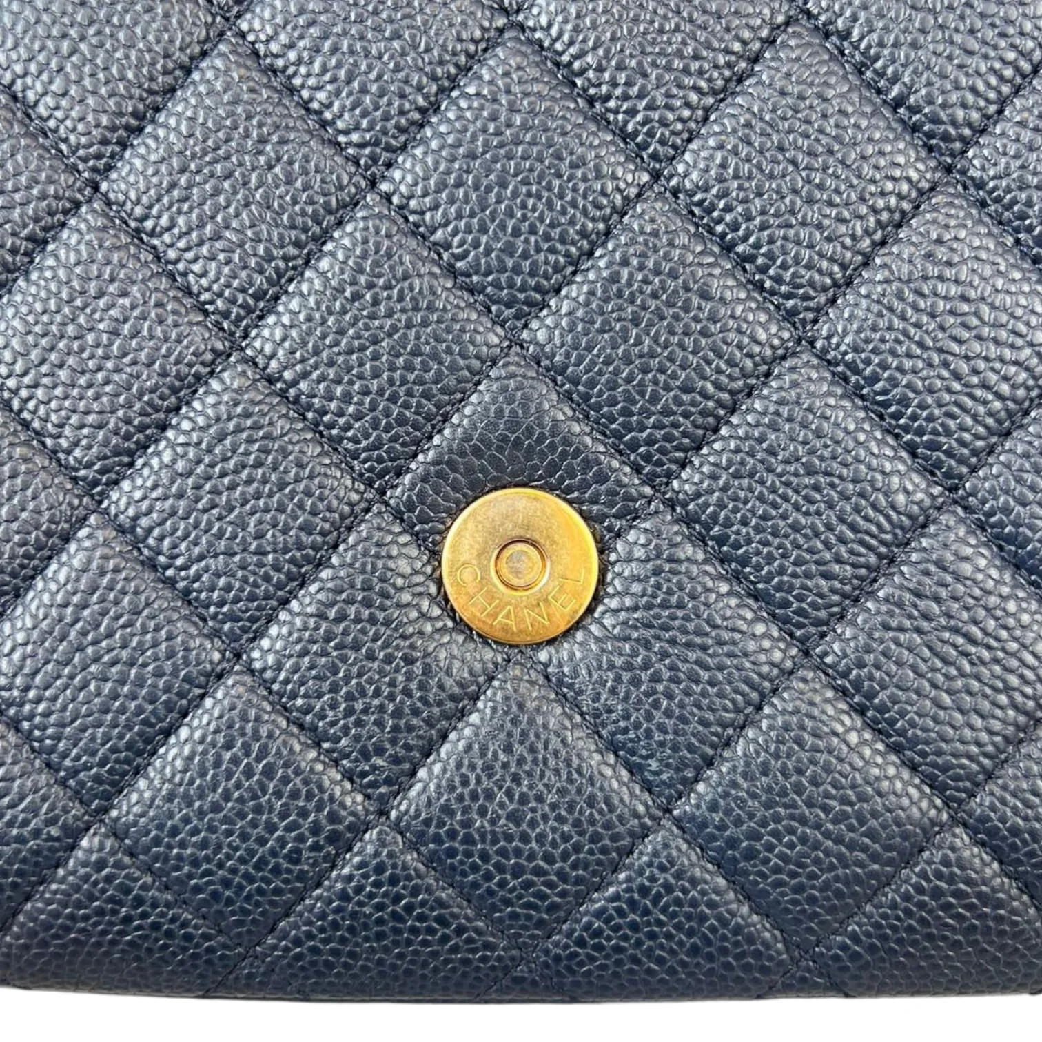 Medium CC Filigree Flap Caviar Blue GHW - Image 17