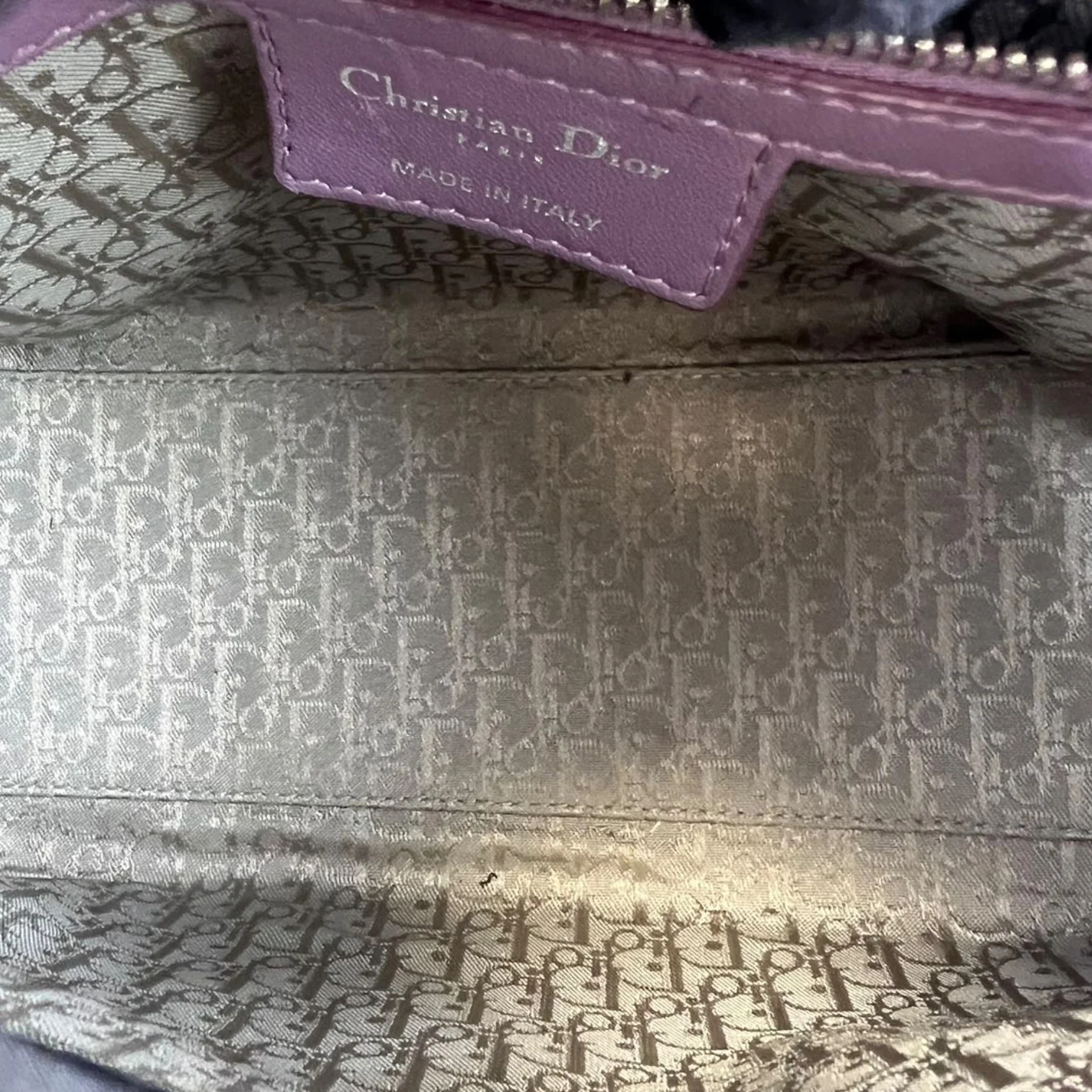 Medium Lady Dior Lambskin Purple SHW - Image 17