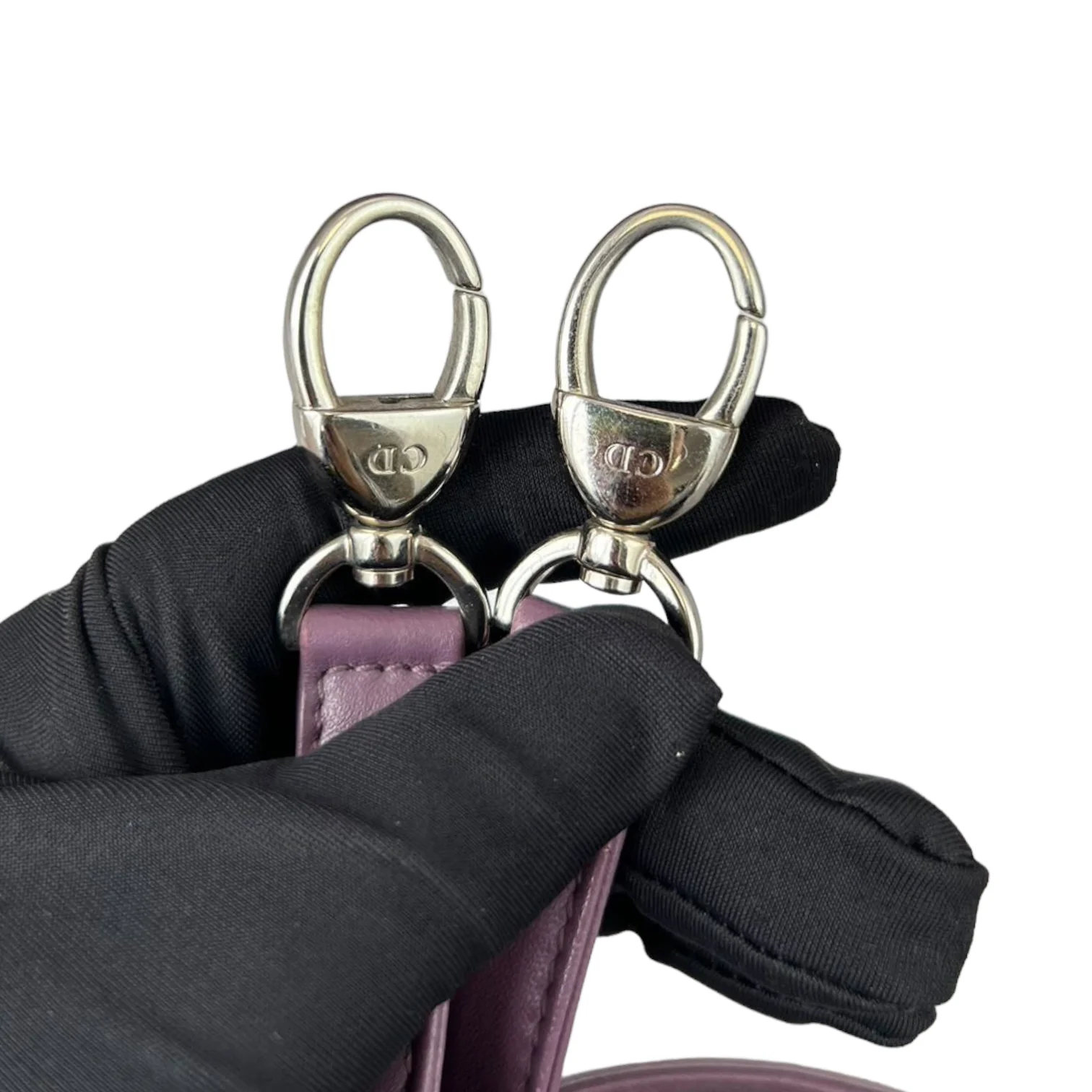 Medium Lady Dior Lambskin Purple SHW - Image 21