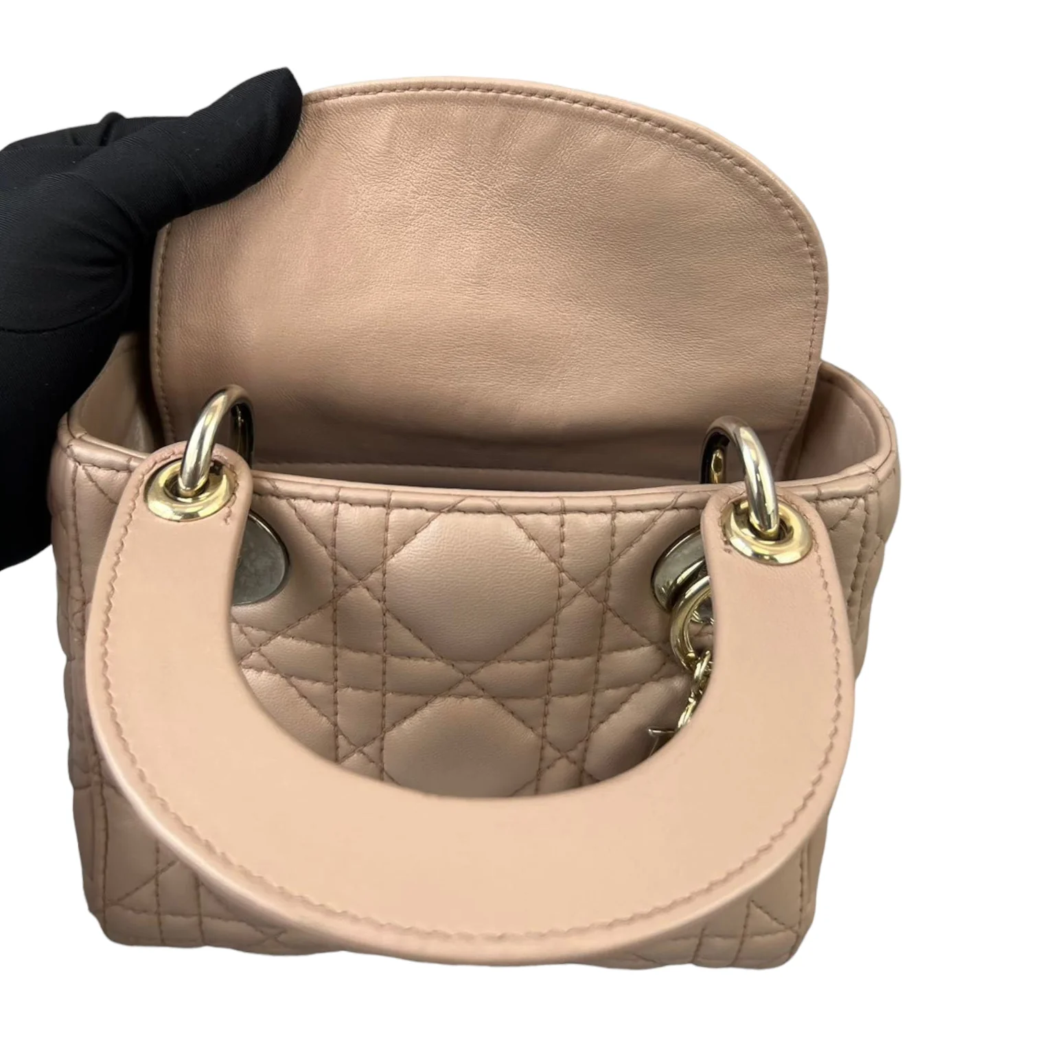 Mini Lady Dior Lambskin Beige GHW - Image 14