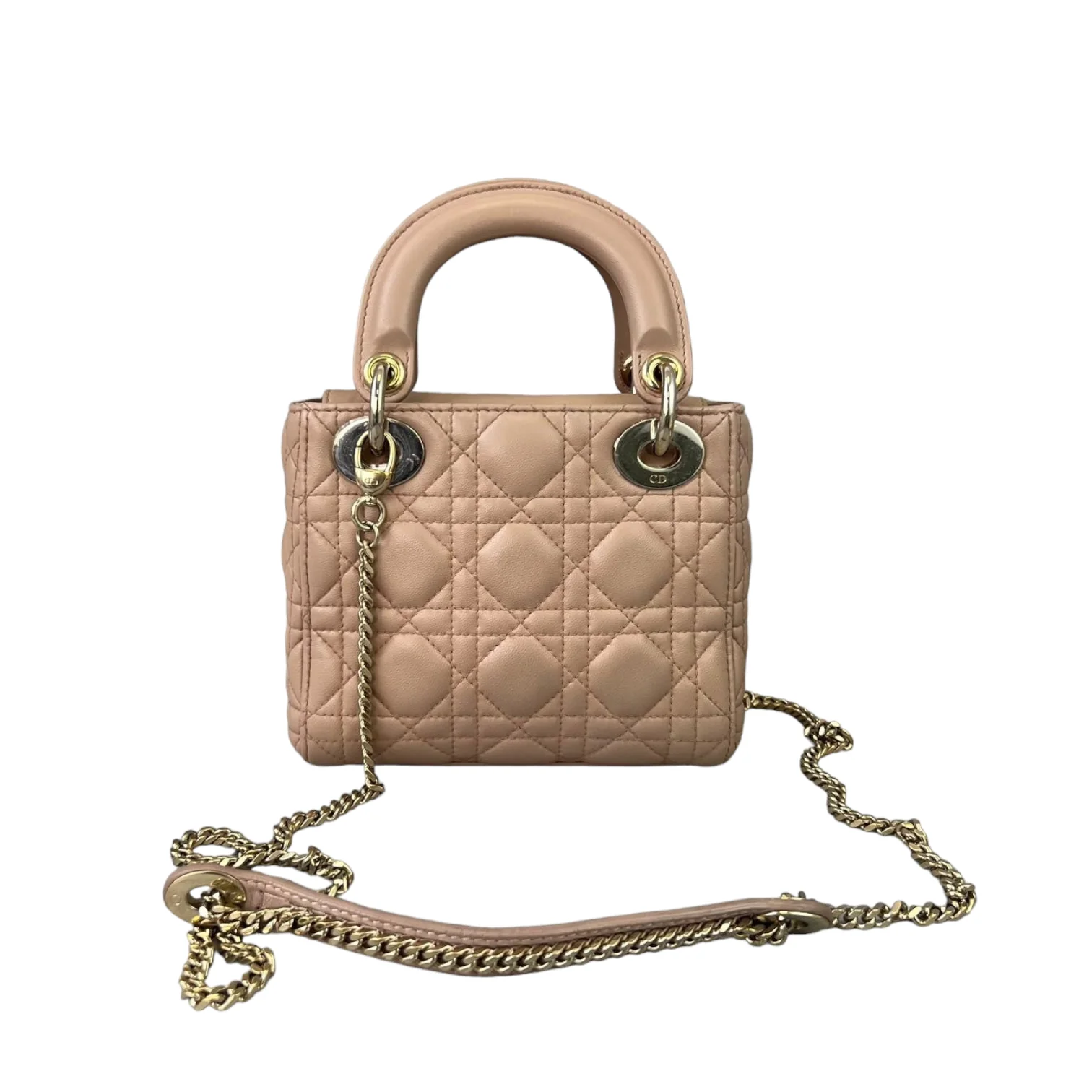Mini Lady Dior Lambskin Beige GHW - Image 2