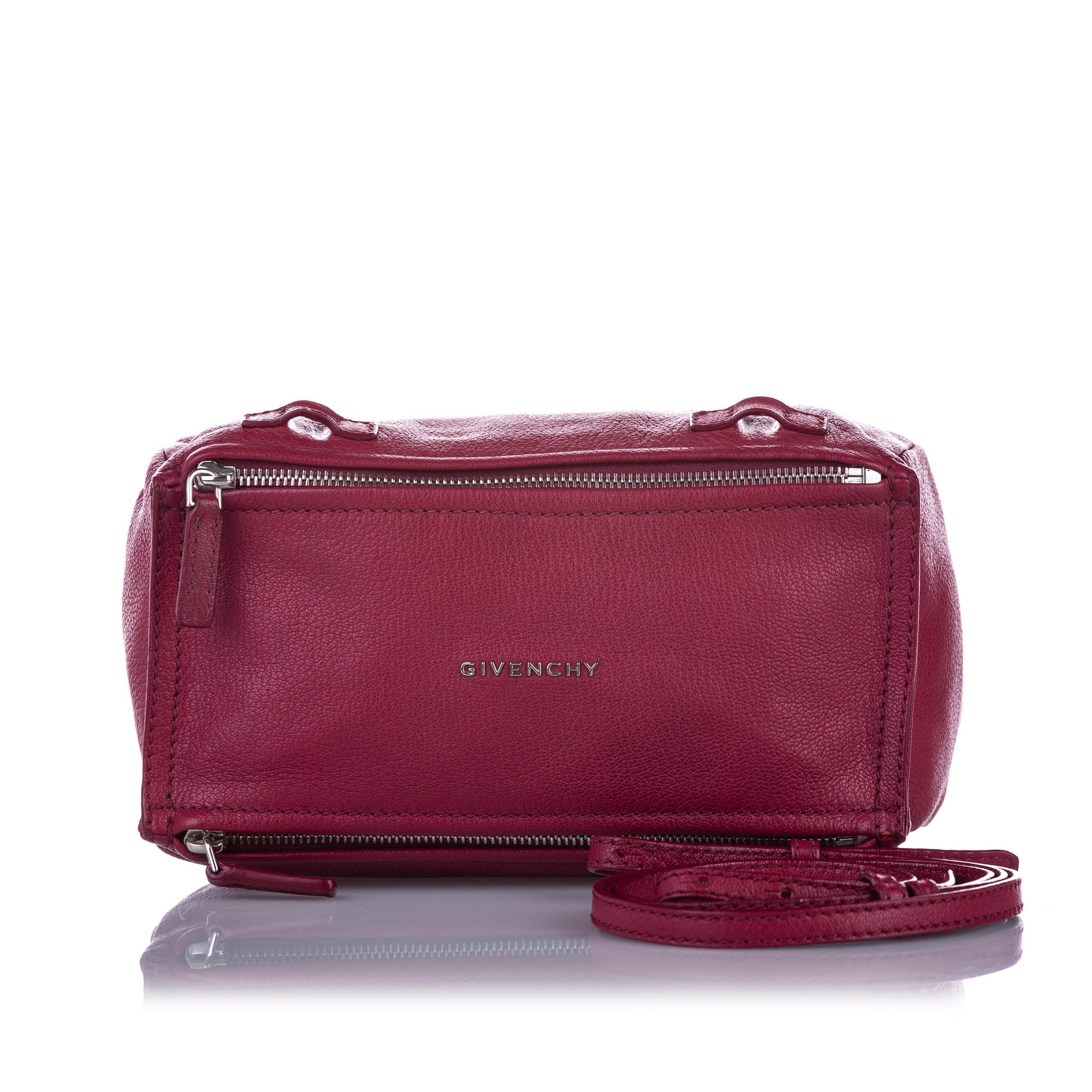 Mini Pandora Leather Crossbody Bag Pink - Image 8
