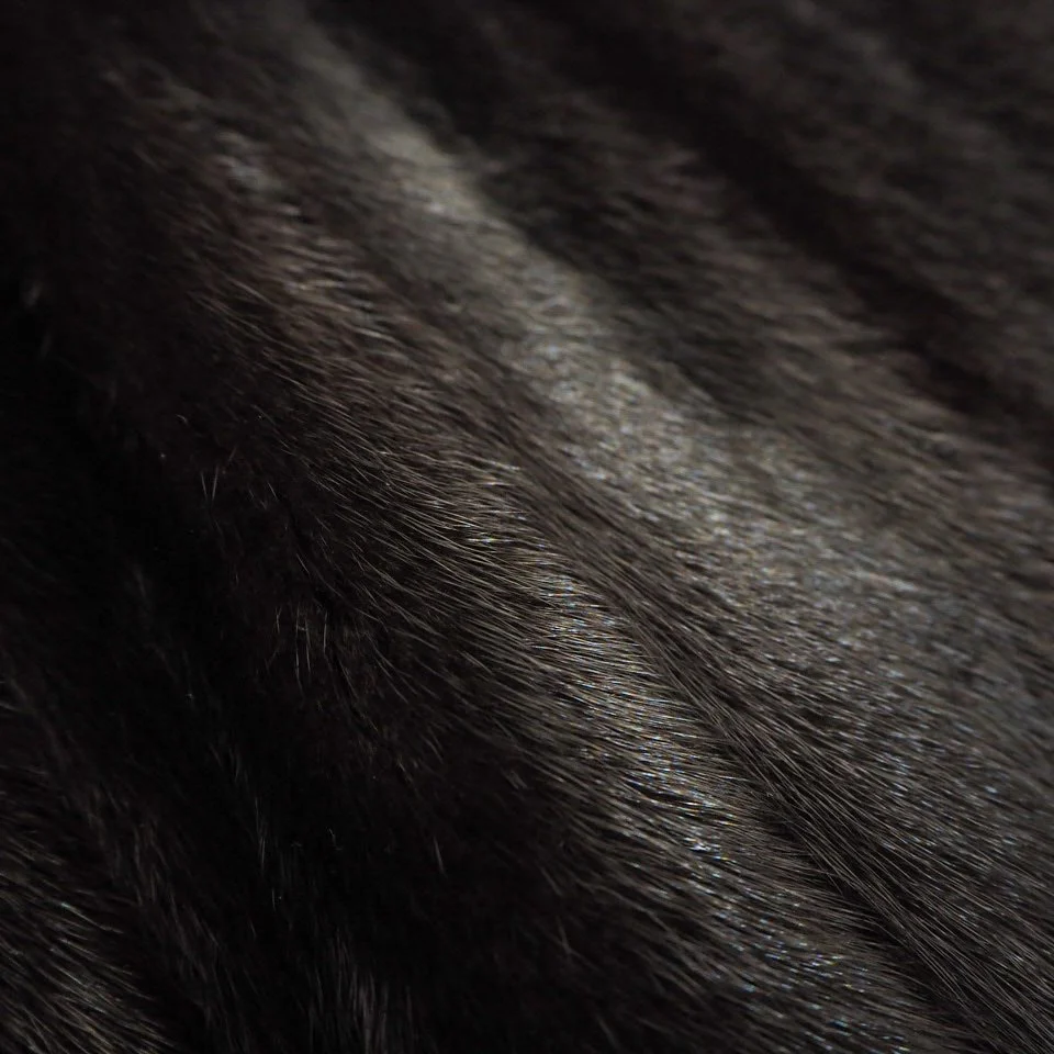 Mink Fur Coat Long in Black M - Image 6