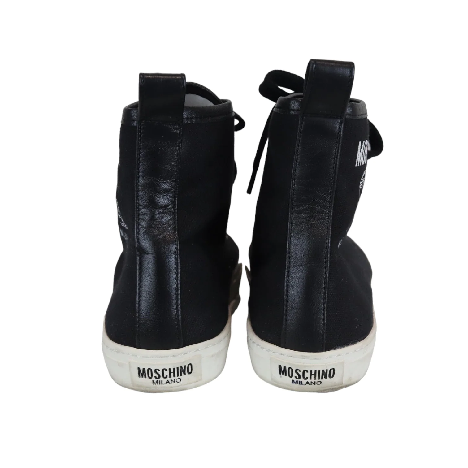 High Top Sneakers Black and White Size 38 - Image 3