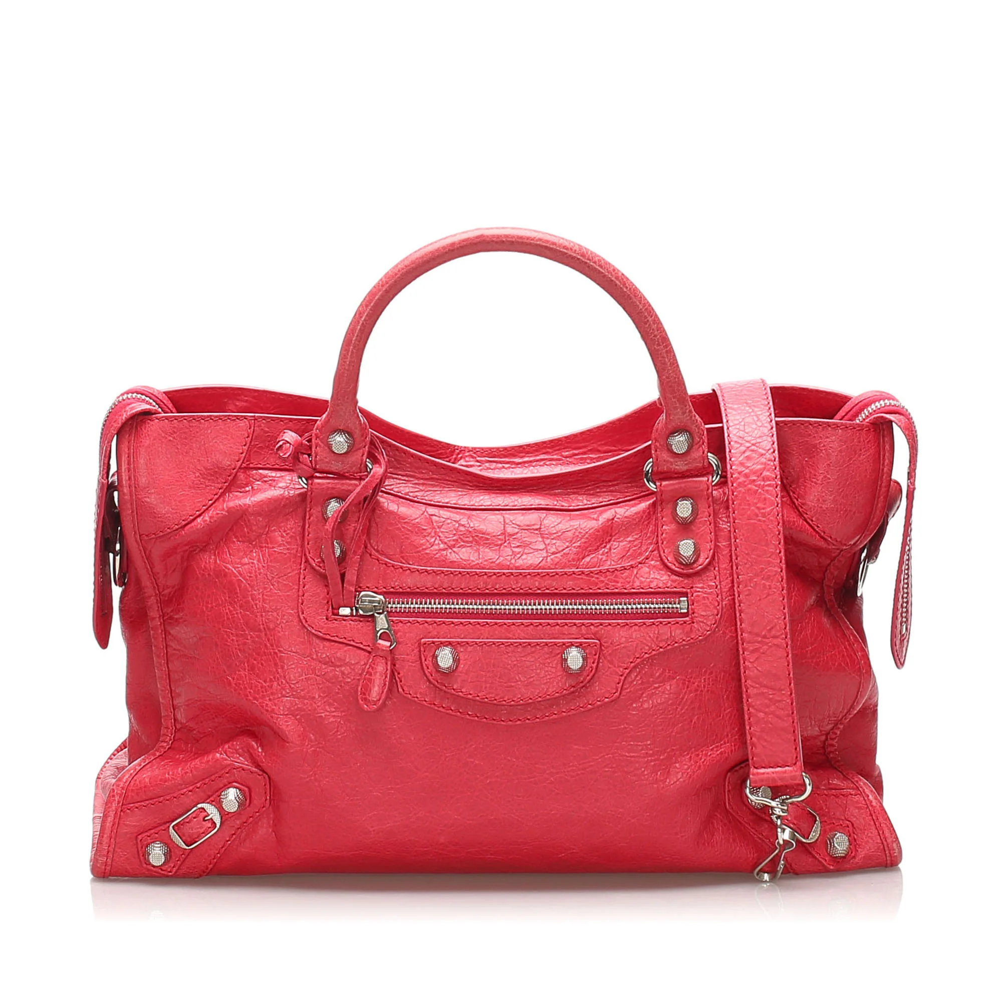 Motocross Giant First Leather Satchel Pink