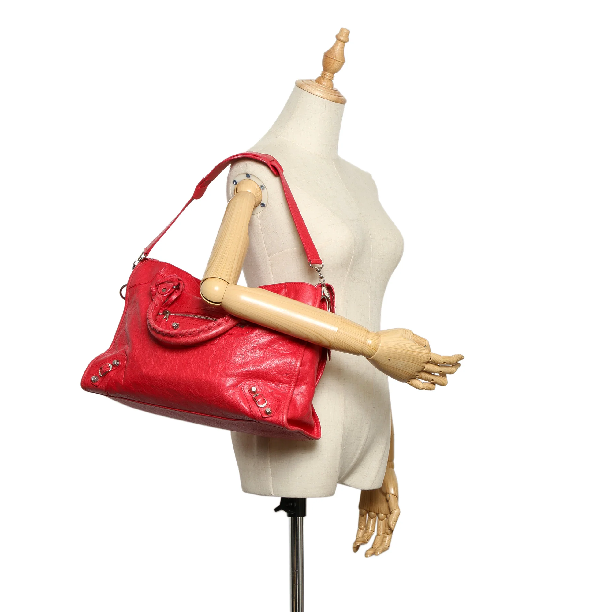 Motocross Giant First Leather Satchel Pink - Image 9