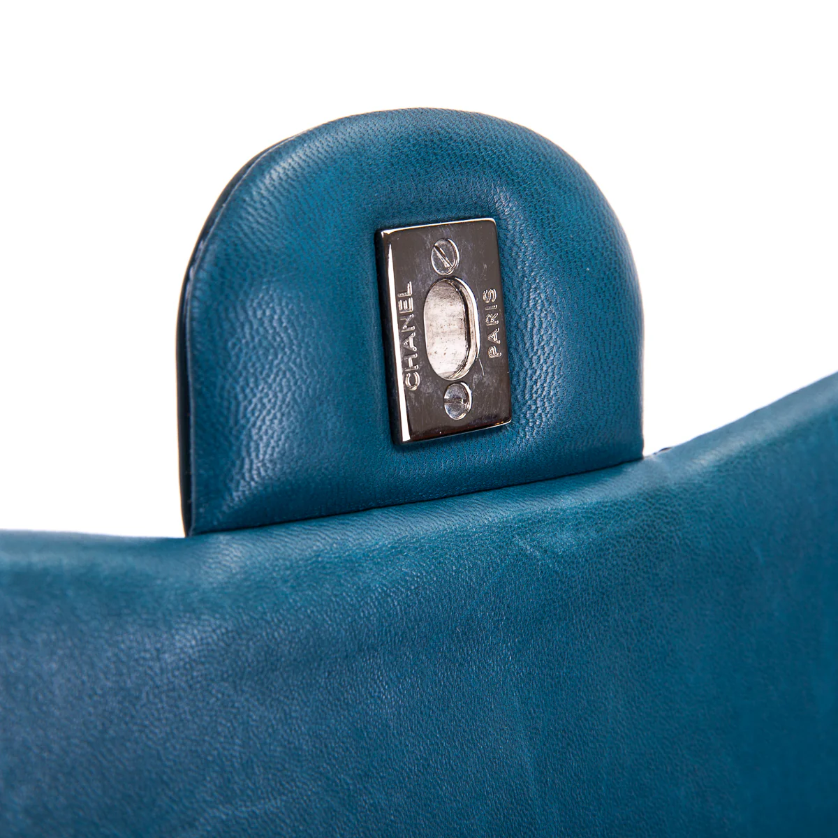 Navy blue Double Flap patent leather jumbo with SHW - Image 9