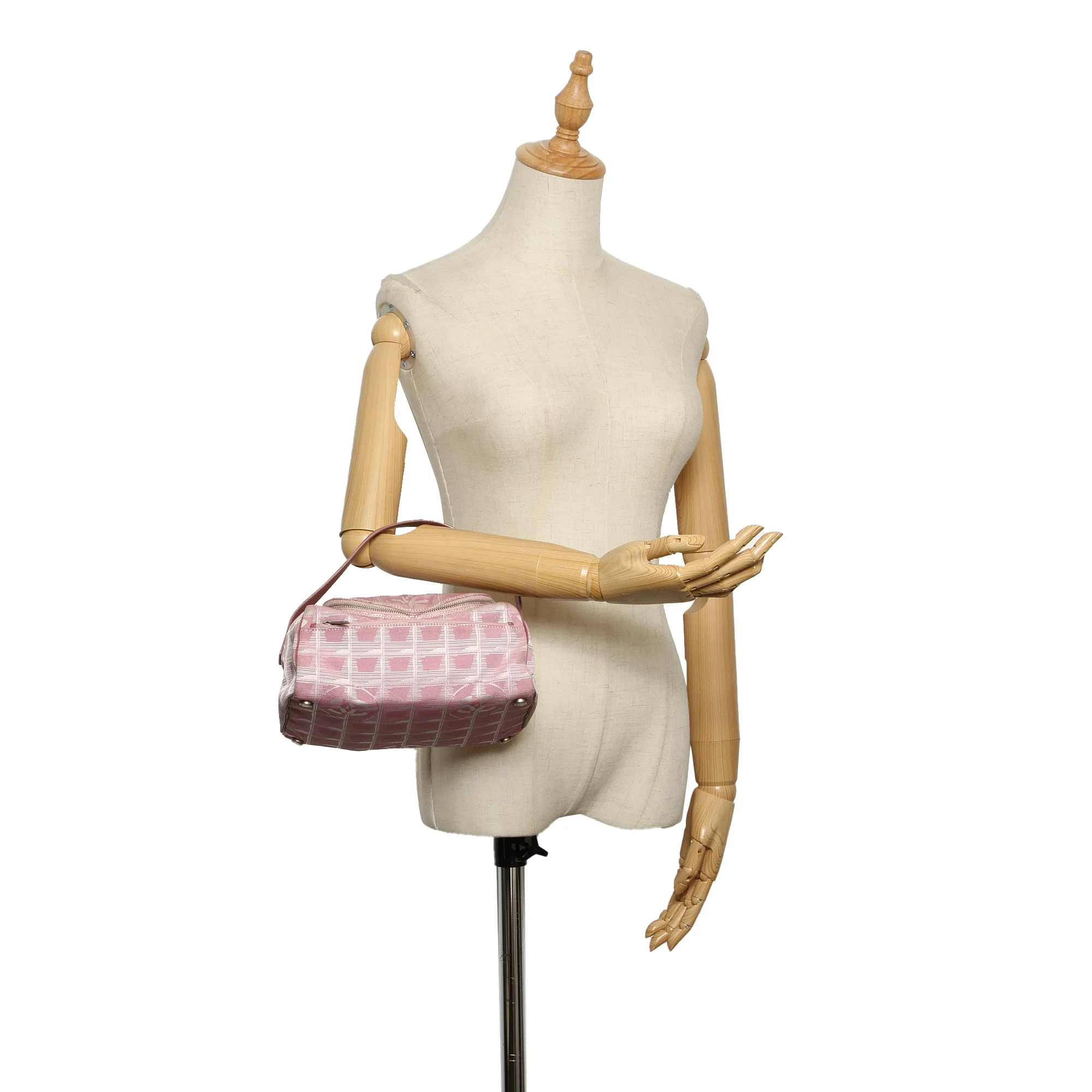 New Travel Line Nylon Crossbody Bag Pink - Image 8