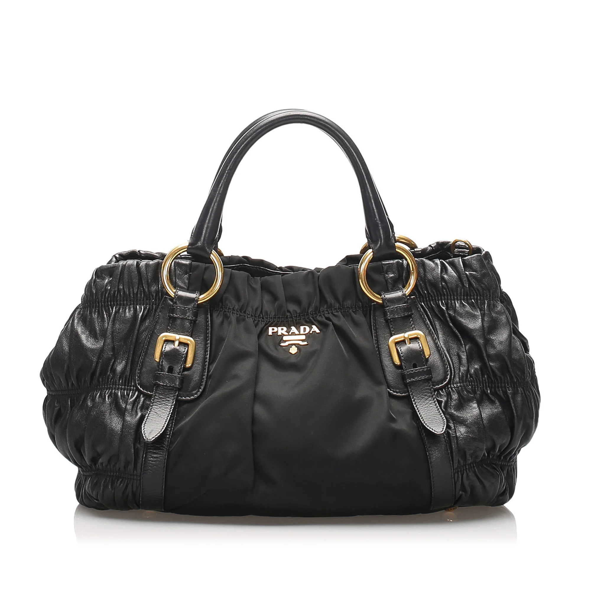 Tessuto Nappa Gaufre Satchel Black