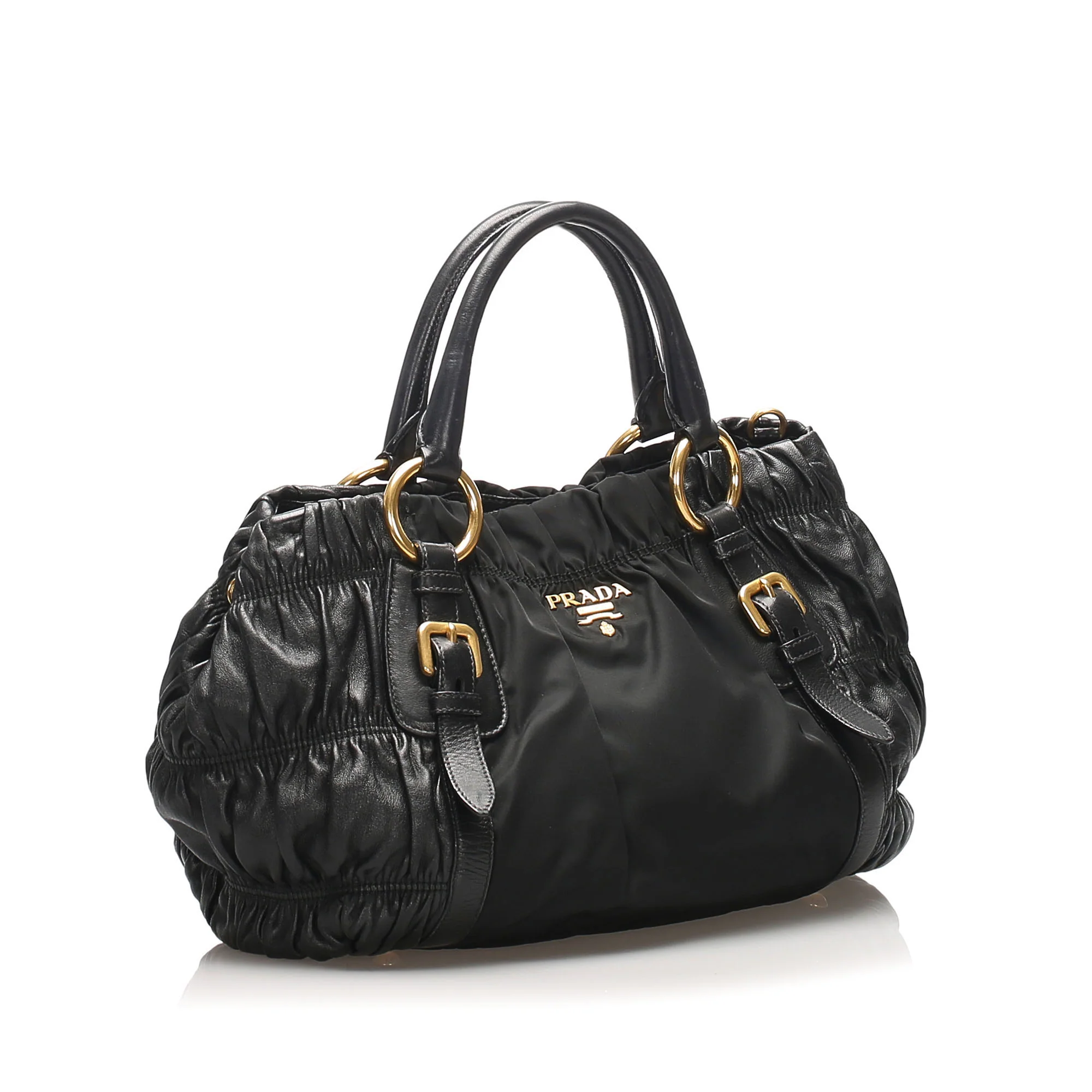 Tessuto Nappa Gaufre Satchel Black - Image 2
