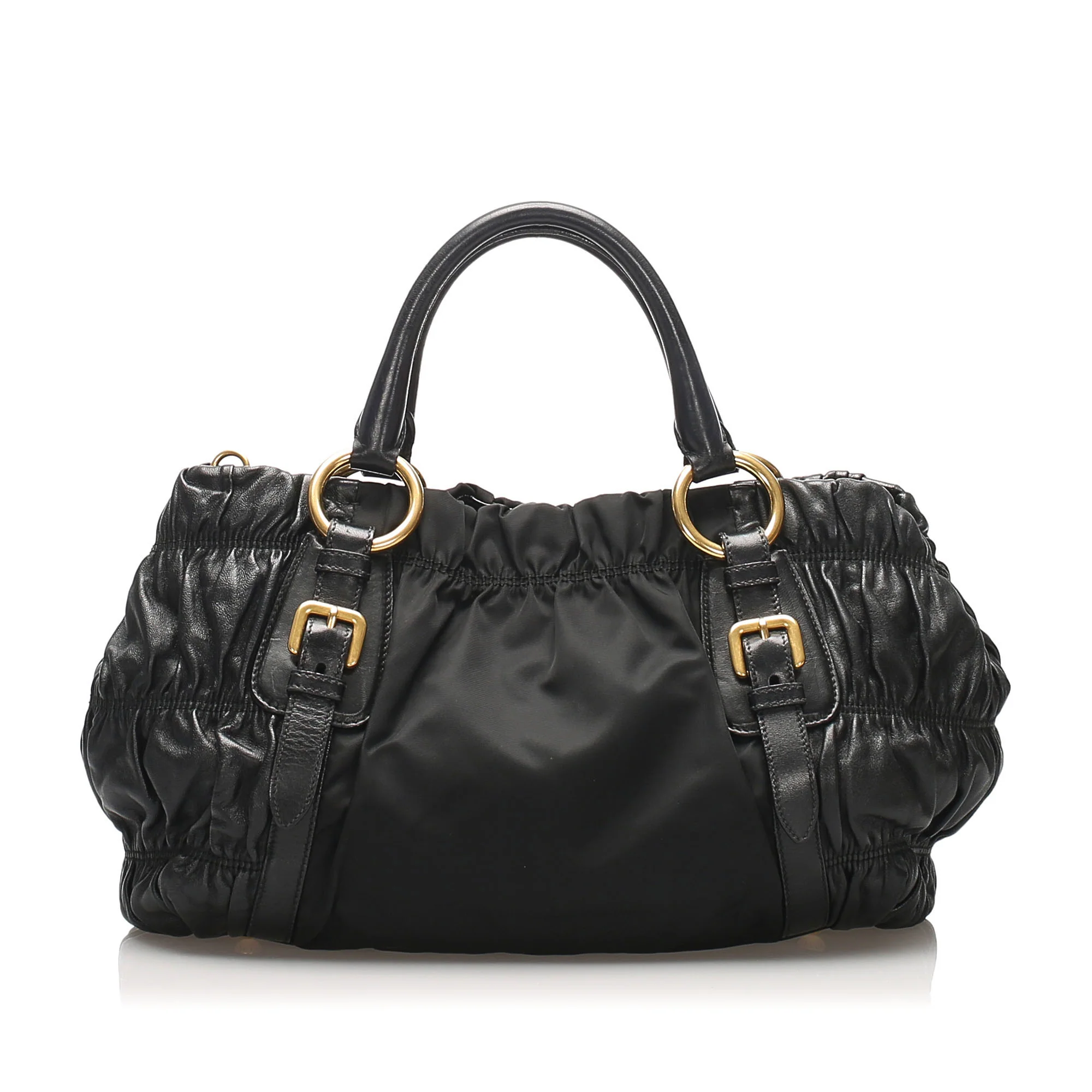 Tessuto Nappa Gaufre Satchel Black - Image 3