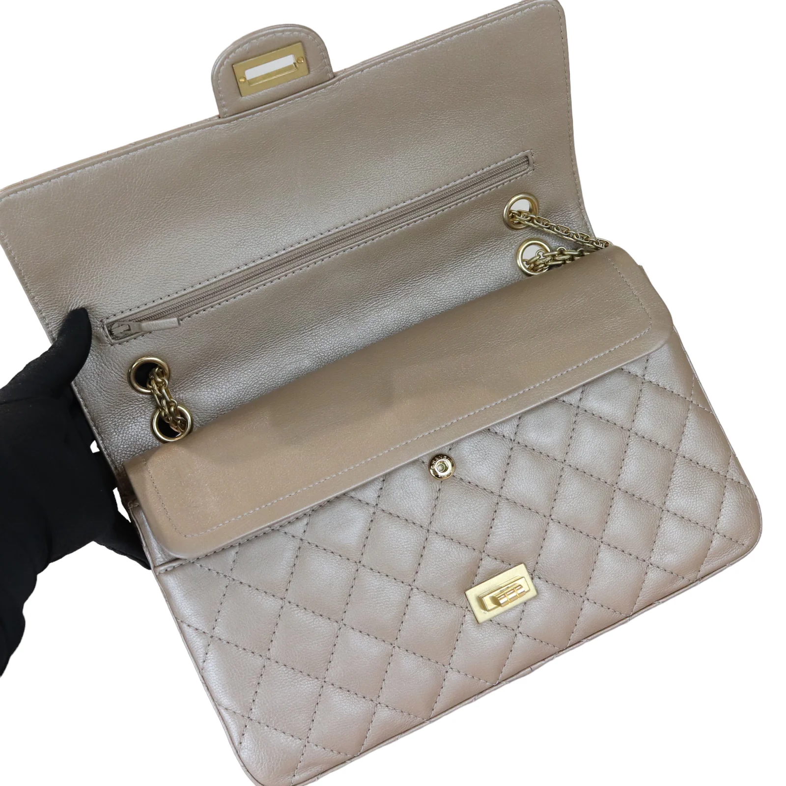 Reissue Medium 226 Iridescent Taupe-Beige GHW - Image 8