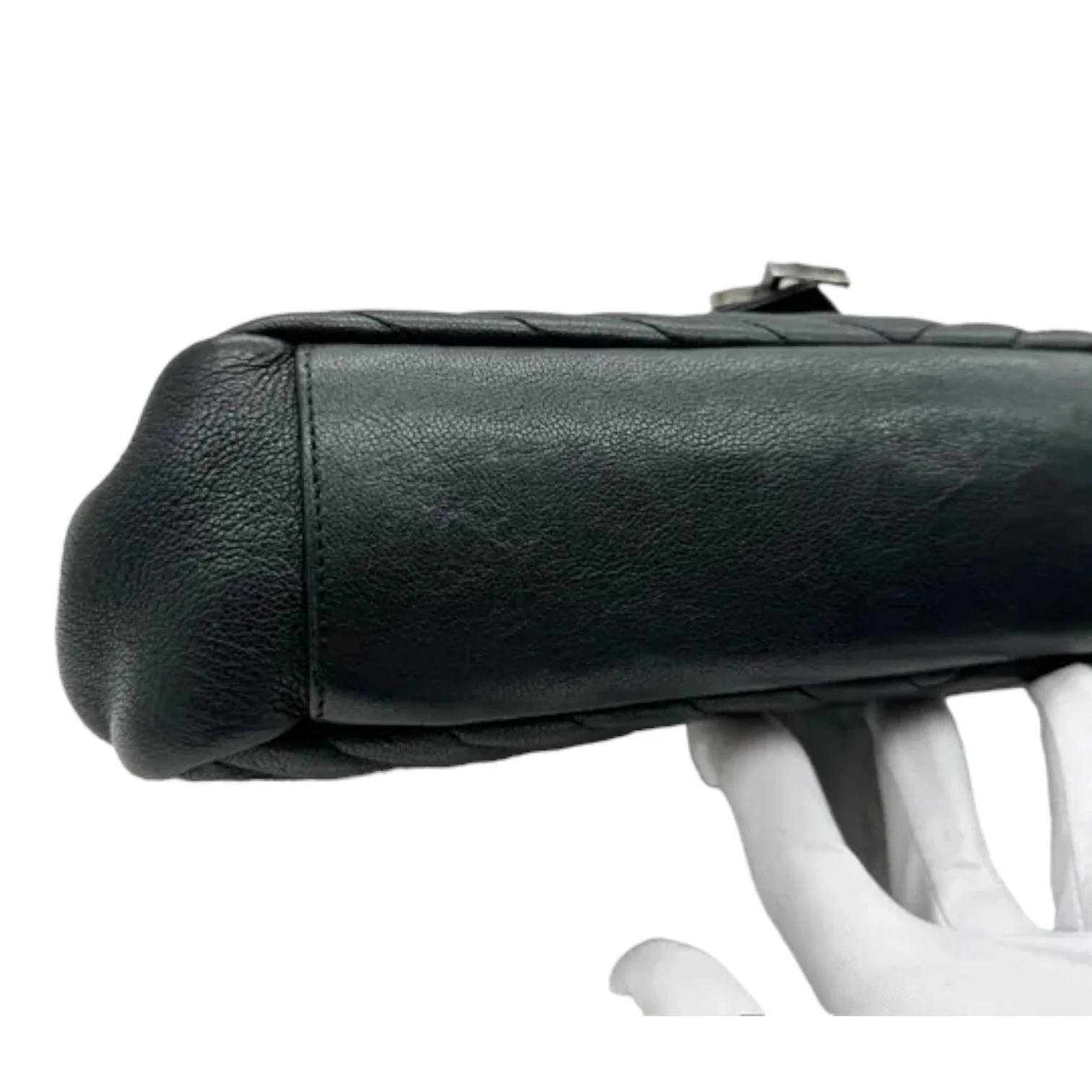 College Satchel Large Sheepskin Black RHW - Image 12