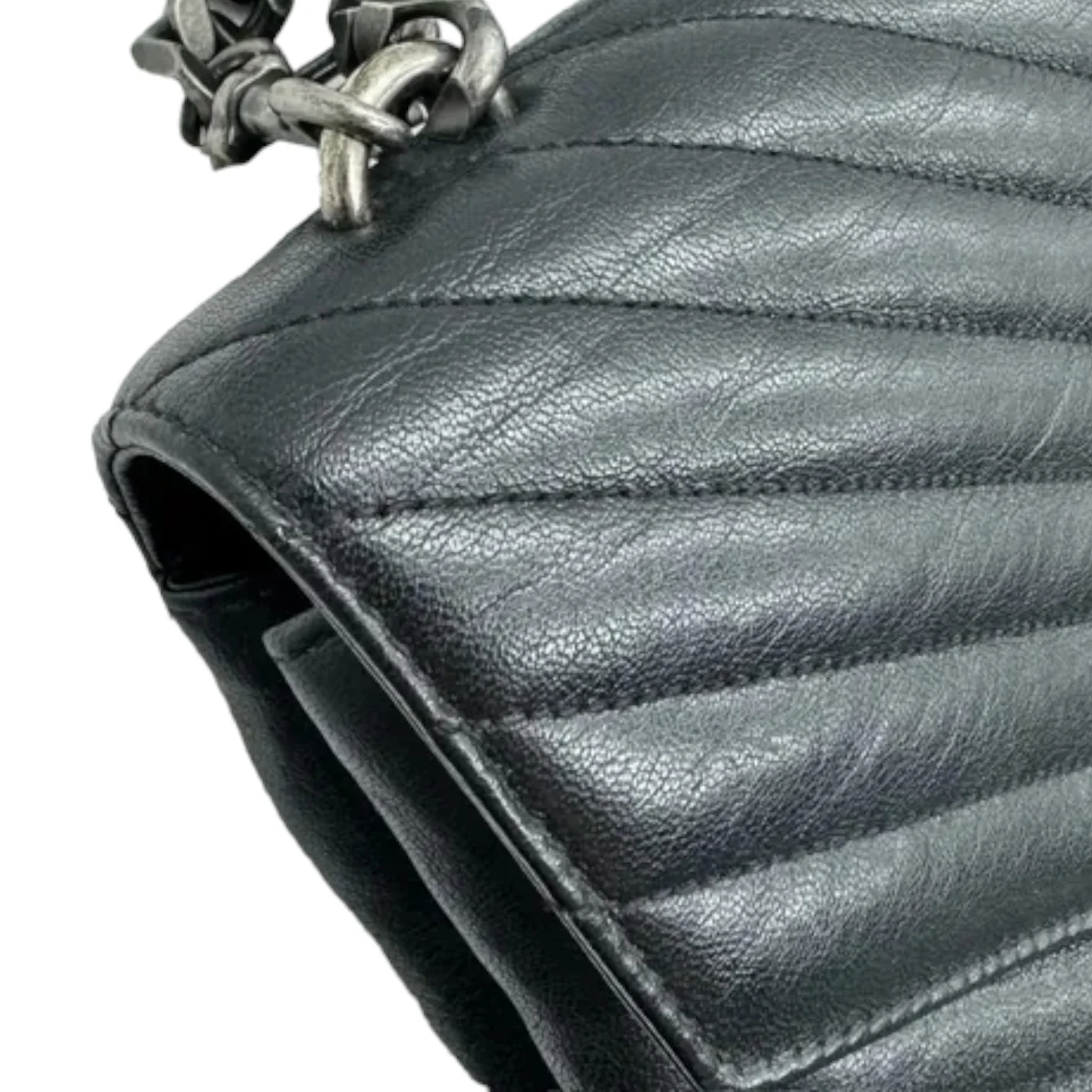 College Satchel Large Sheepskin Black RHW - Image 13