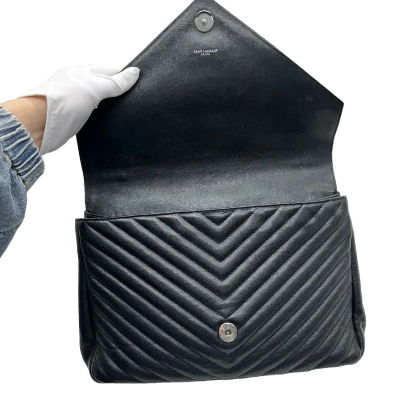College Satchel Large Sheepskin Black RHW - Image 16