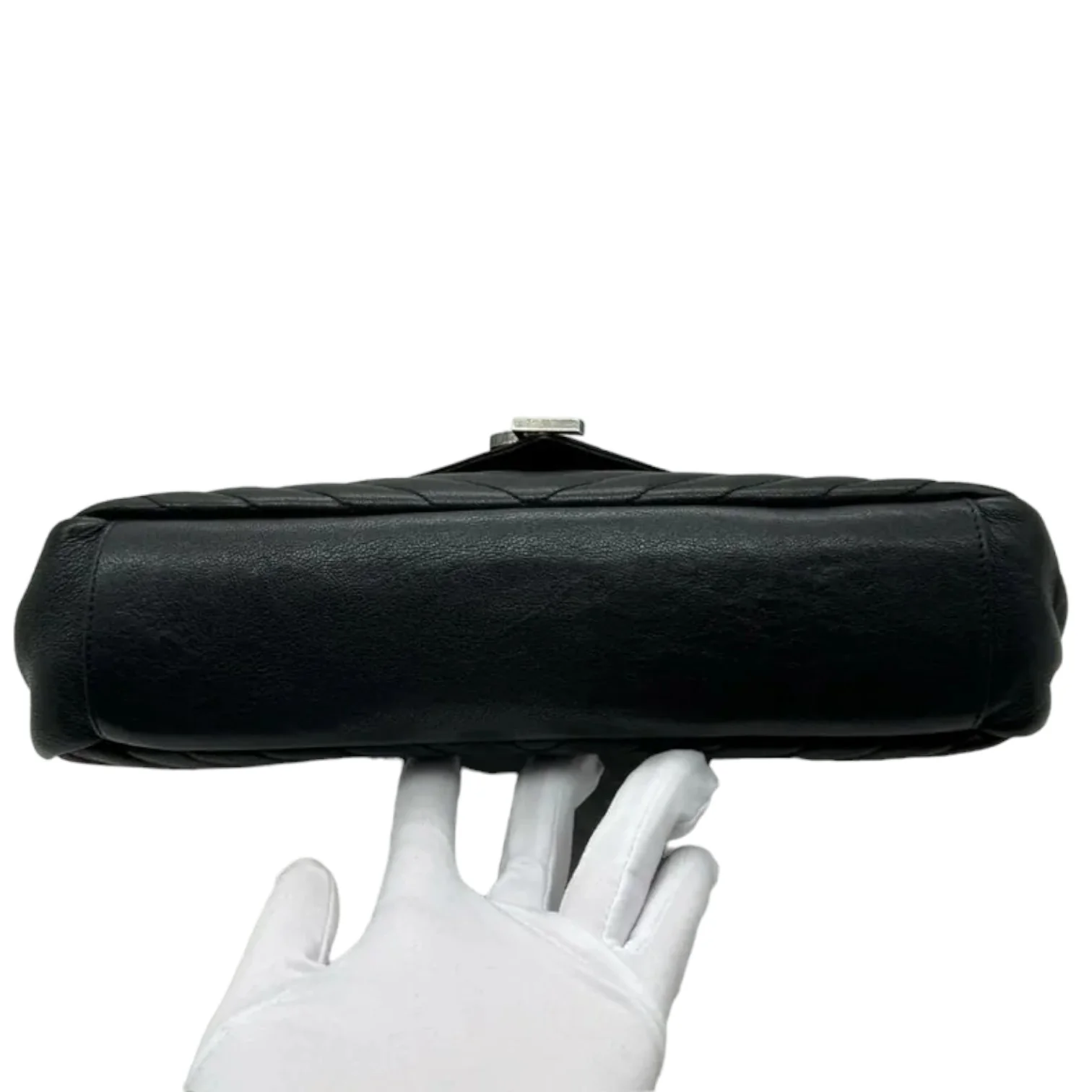 College Satchel Large Sheepskin Black RHW - Image 3