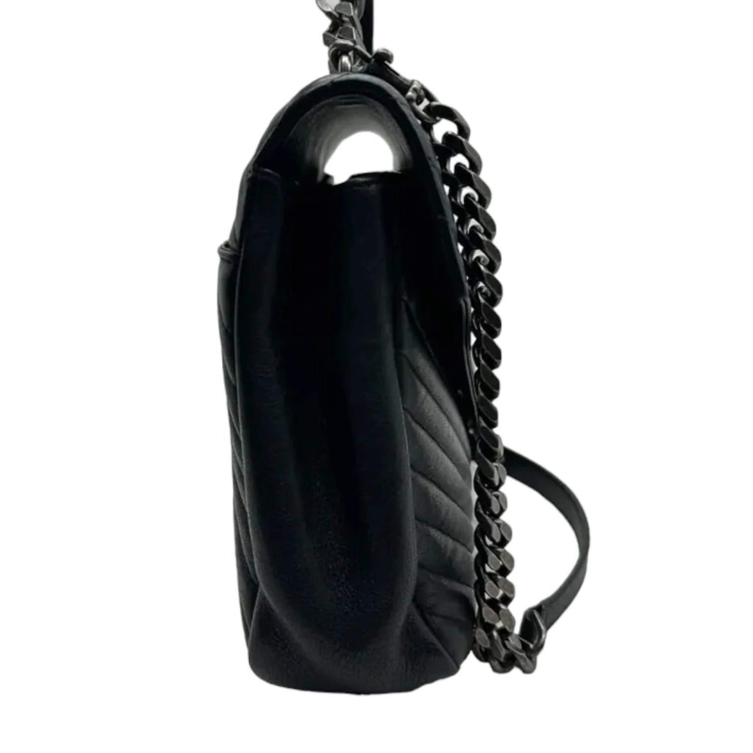 College Satchel Large Sheepskin Black RHW - Image 4