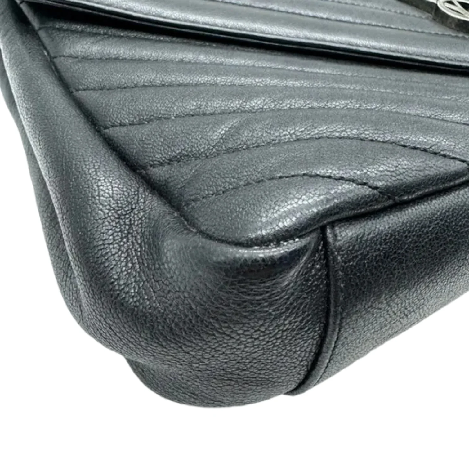 College Satchel Large Sheepskin Black RHW - Image 9