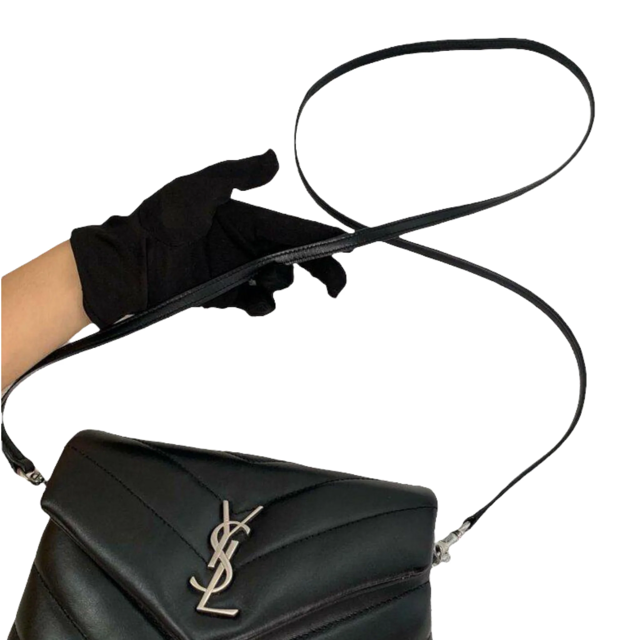 Loulou Matelassé Toy Leather Satchel Black - Image 10