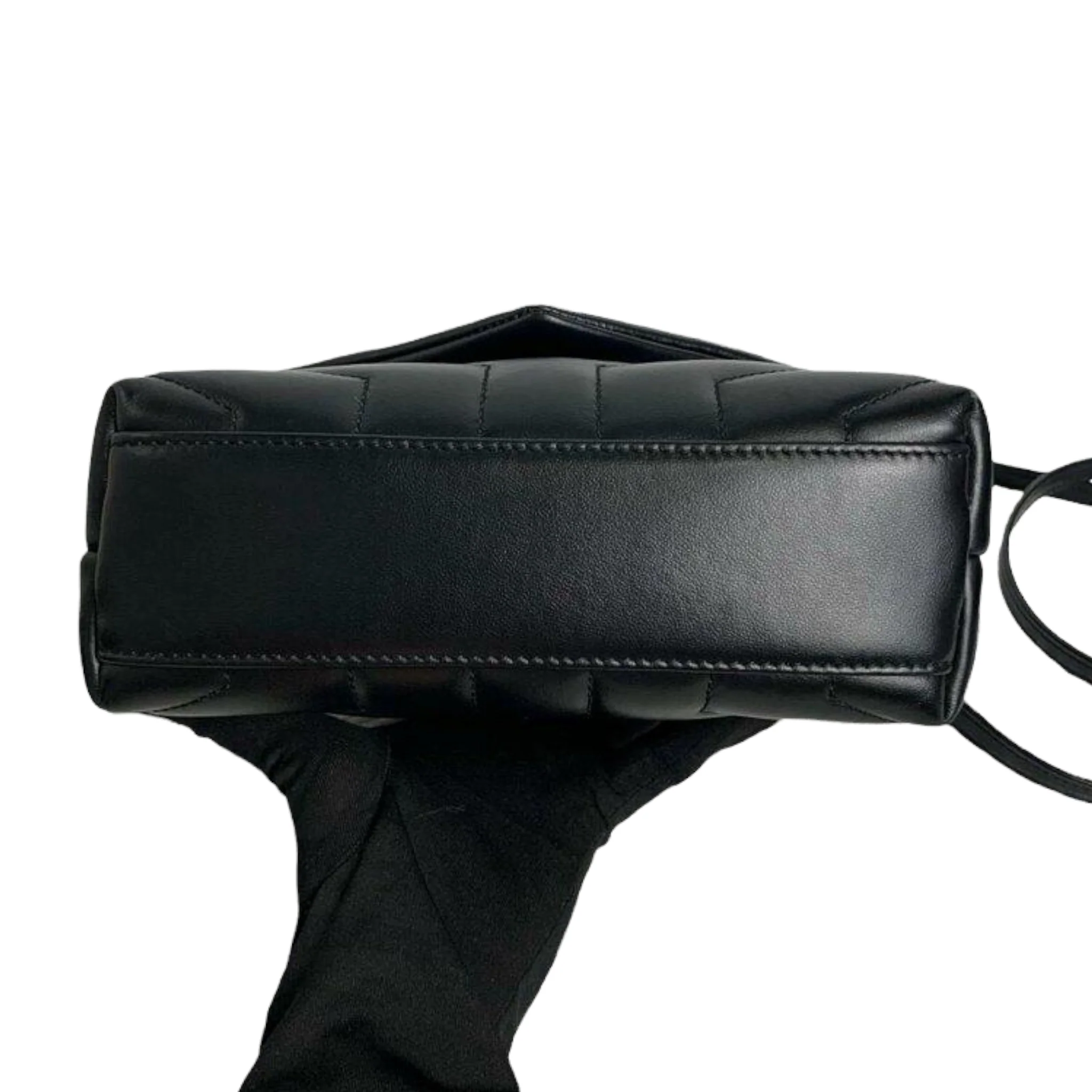 Loulou Matelassé Toy Leather Satchel Black - Image 6