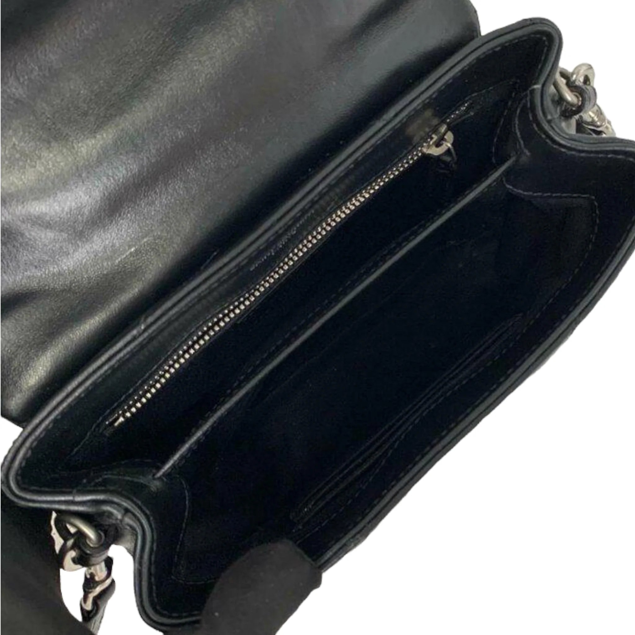 Loulou Matelassé Toy Leather Satchel Black - Image 8