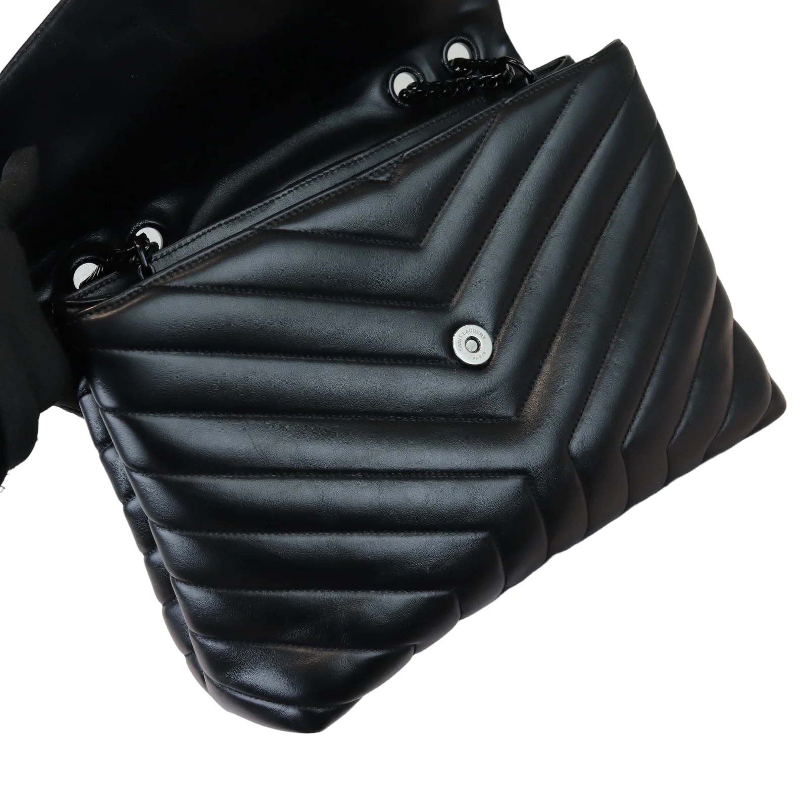 Loulou Puffer Small Lambskin Quilted Black SHW - Image 13