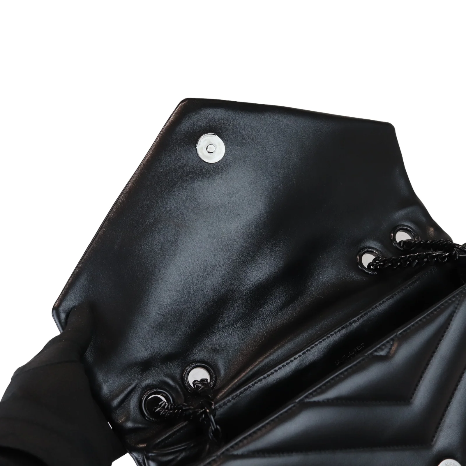Loulou Puffer Small Lambskin Quilted Black SHW - Image 15
