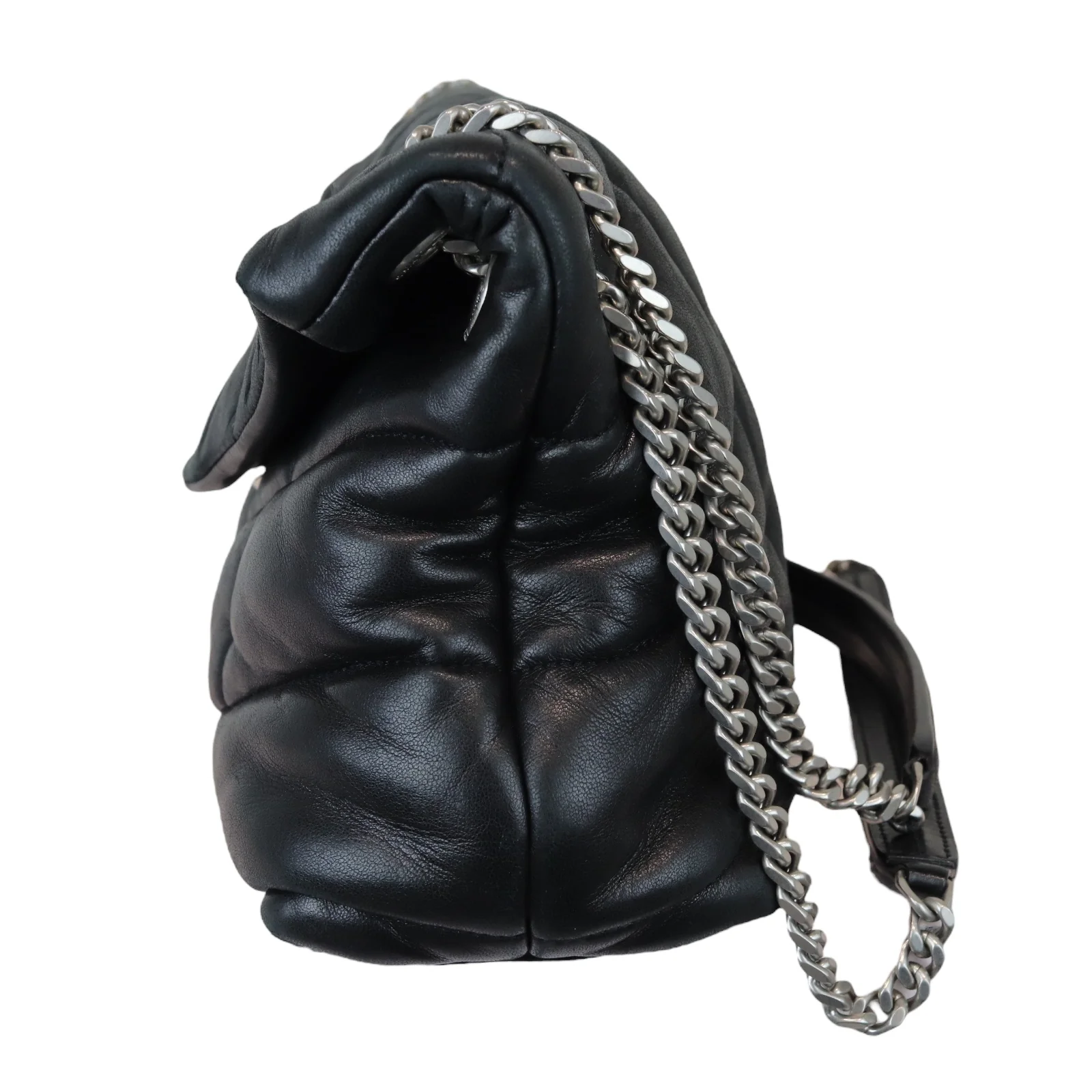 Loulou Puffer Small Lambskin Quilted Black SHW - Image 5