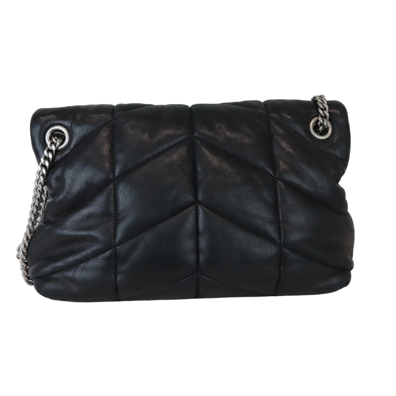 Loulou Puffer Small Lambskin Quilted Black SHW - Image 6