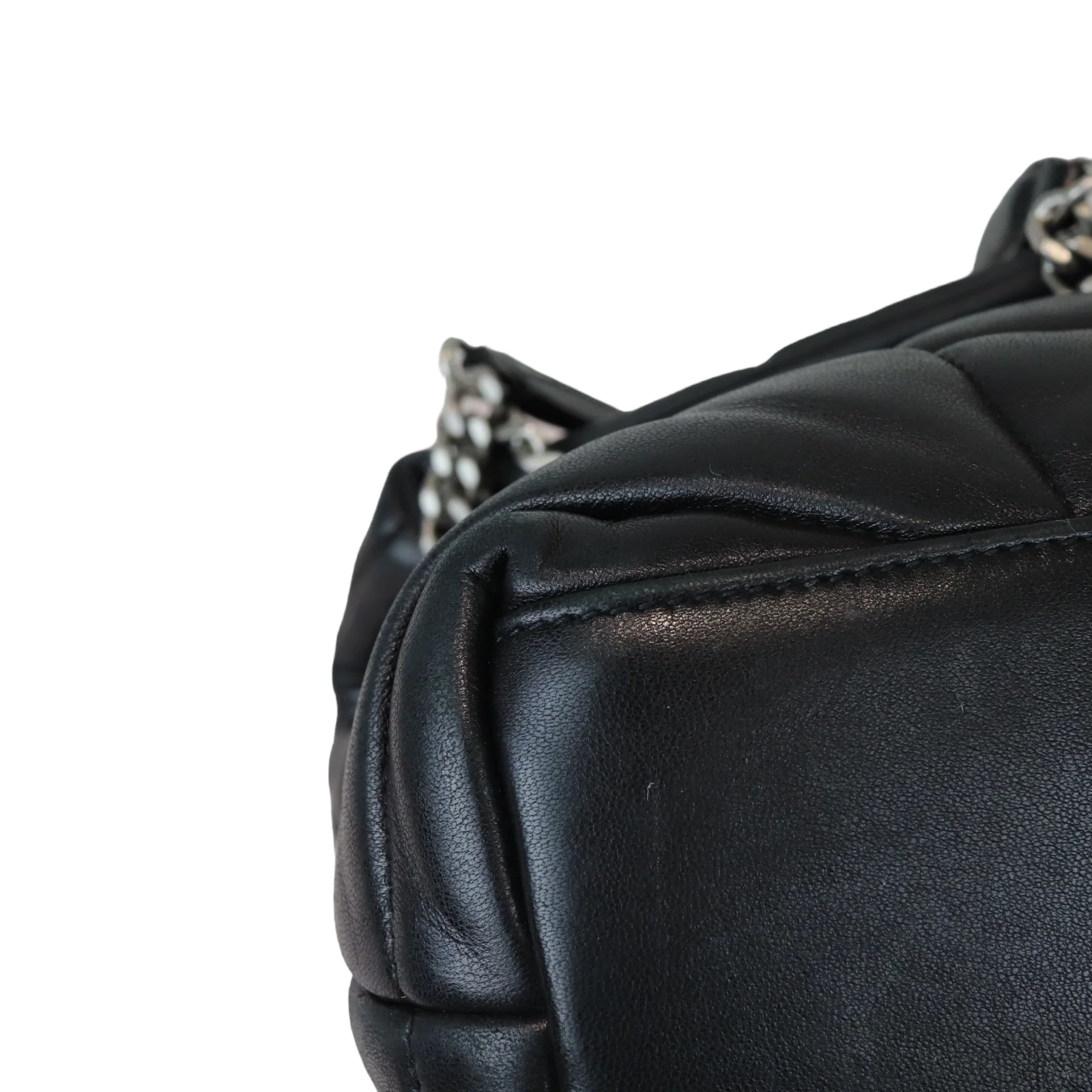 Loulou Puffer Small Lambskin Quilted Black SHW - Image 9