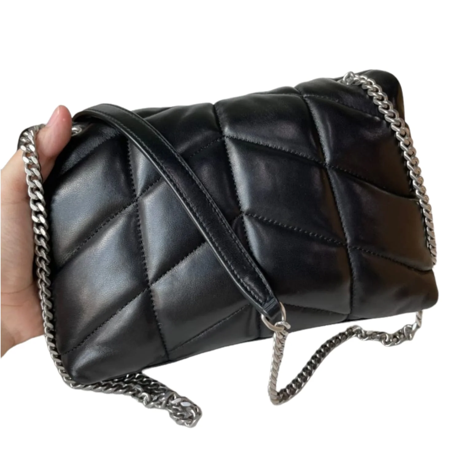 Toy Puffer Bag Quilted Lambskin Noir SHW - Image 2