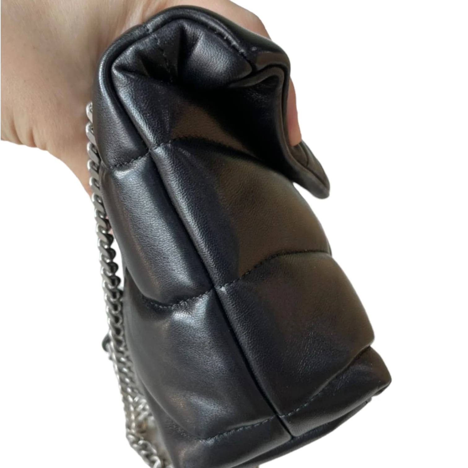 Toy Puffer Bag Quilted Lambskin Noir SHW - Image 3