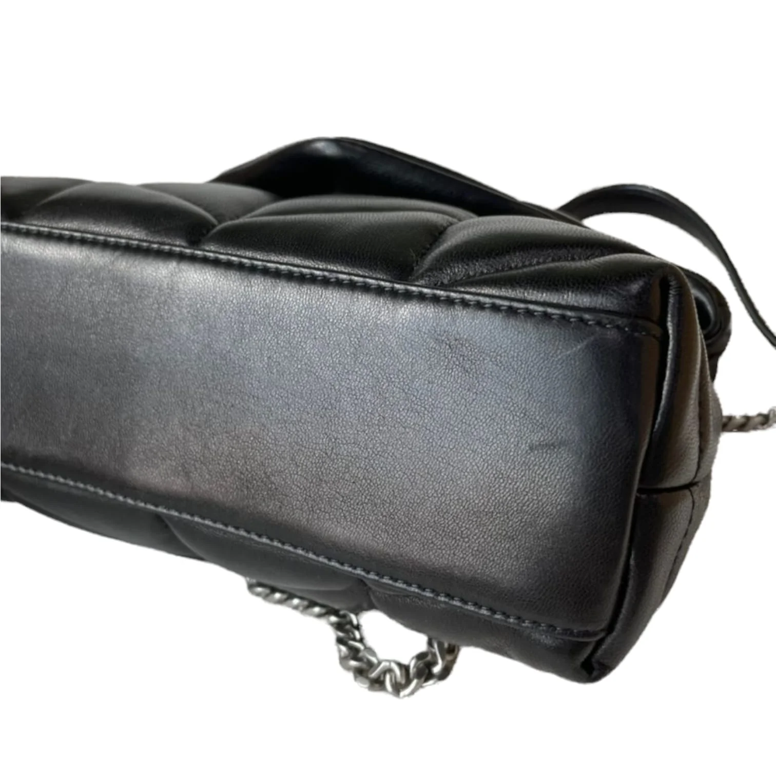 Toy Puffer Bag Quilted Lambskin Noir SHW - Image 5