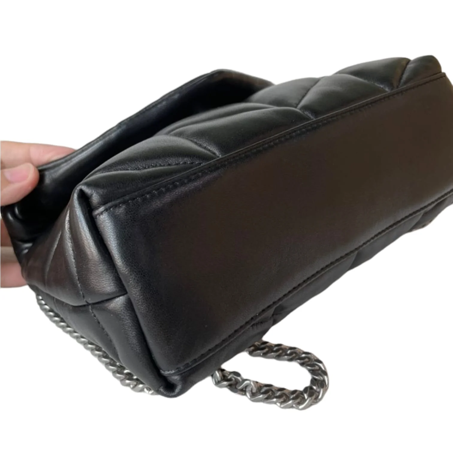 Toy Puffer Bag Quilted Lambskin Noir SHW - Image 6