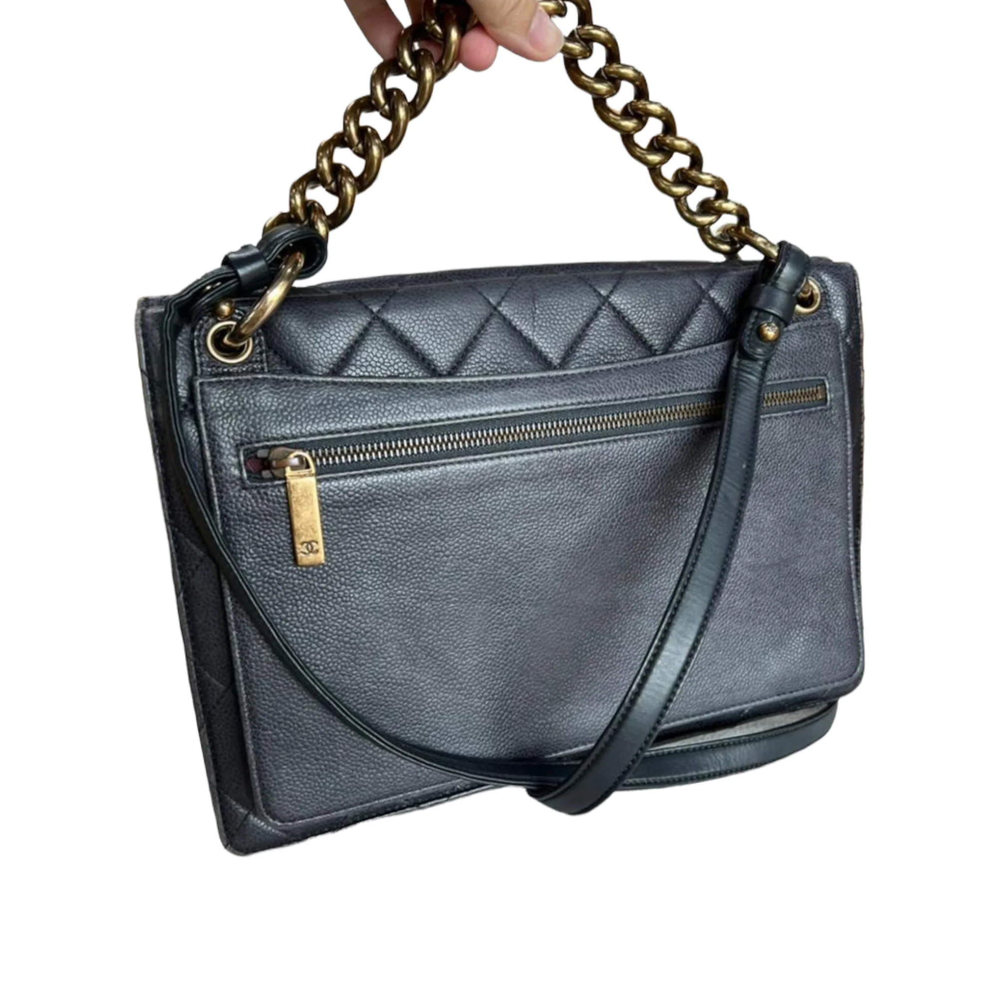 Seasonal Quilted Flap Black GHW - Image 2