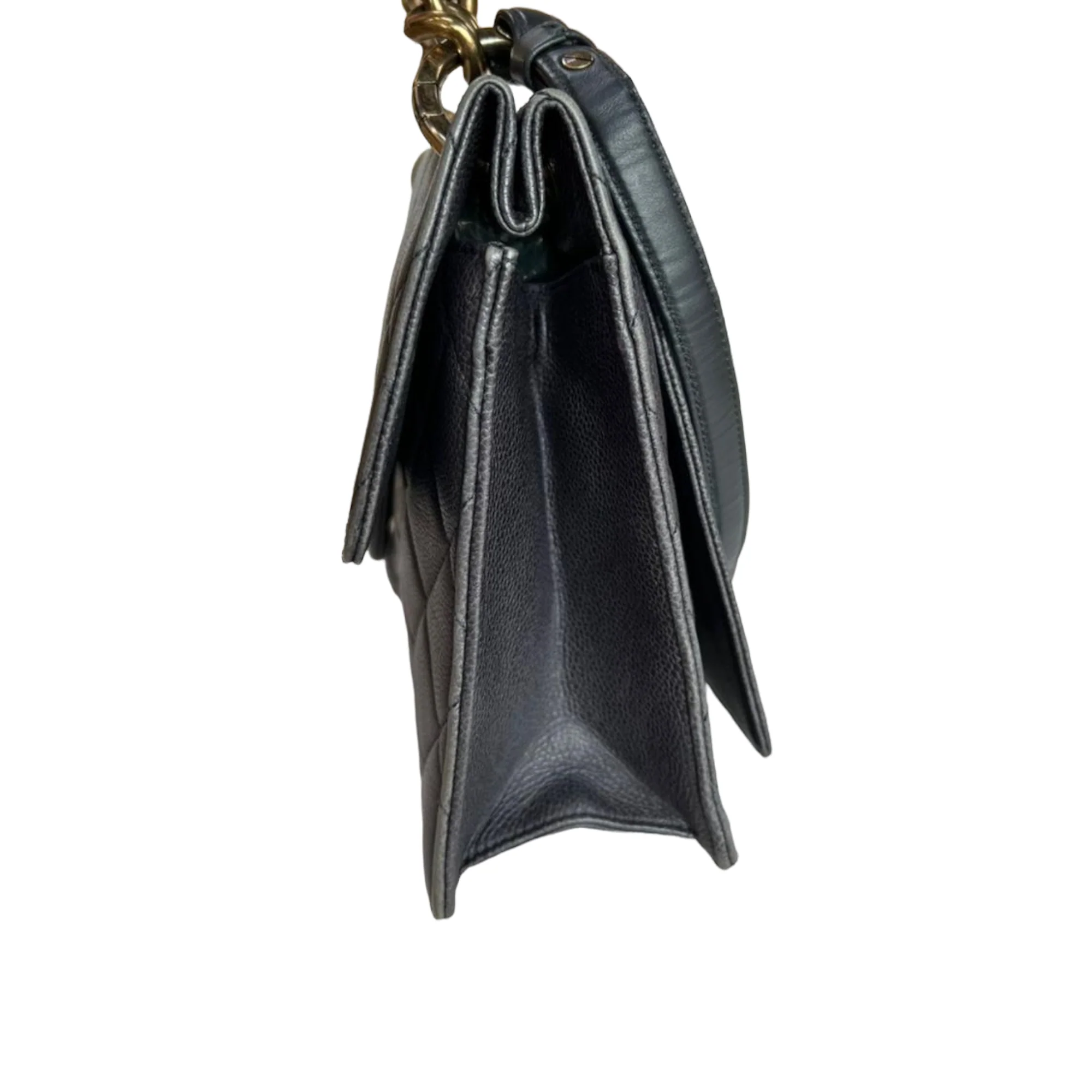 Seasonal Quilted Flap Black GHW - Image 4
