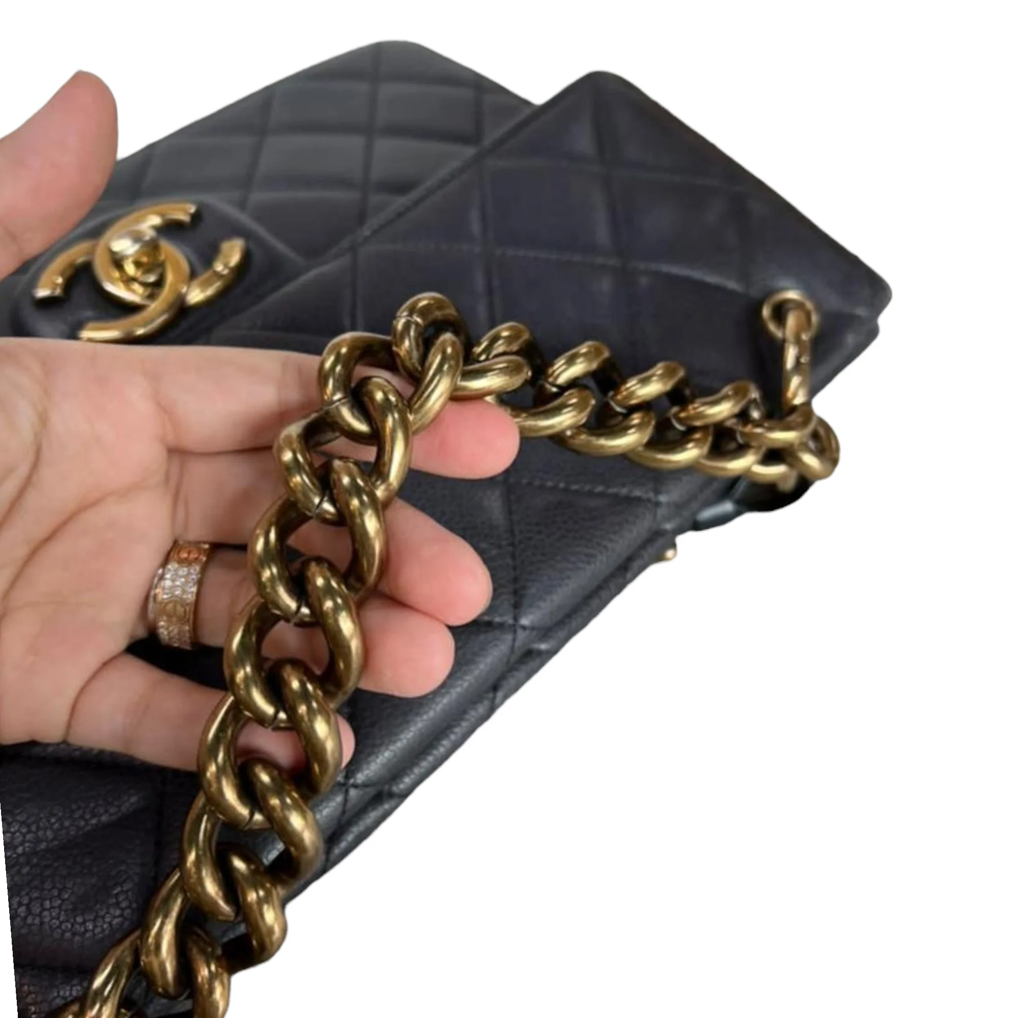 Seasonal Quilted Flap Black GHW - Image 5