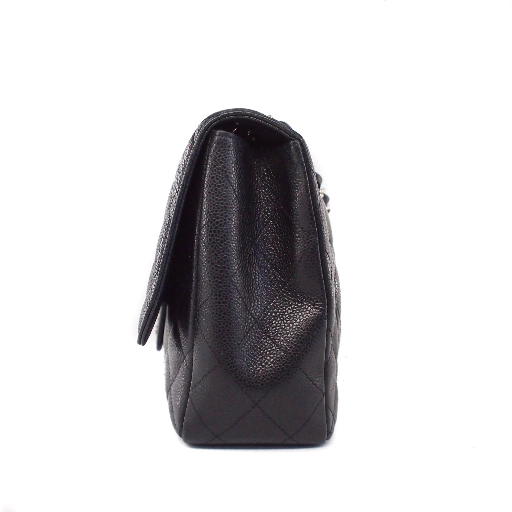 Single Flap Classic Jumbo in Black Caviar with SHW - Image 6