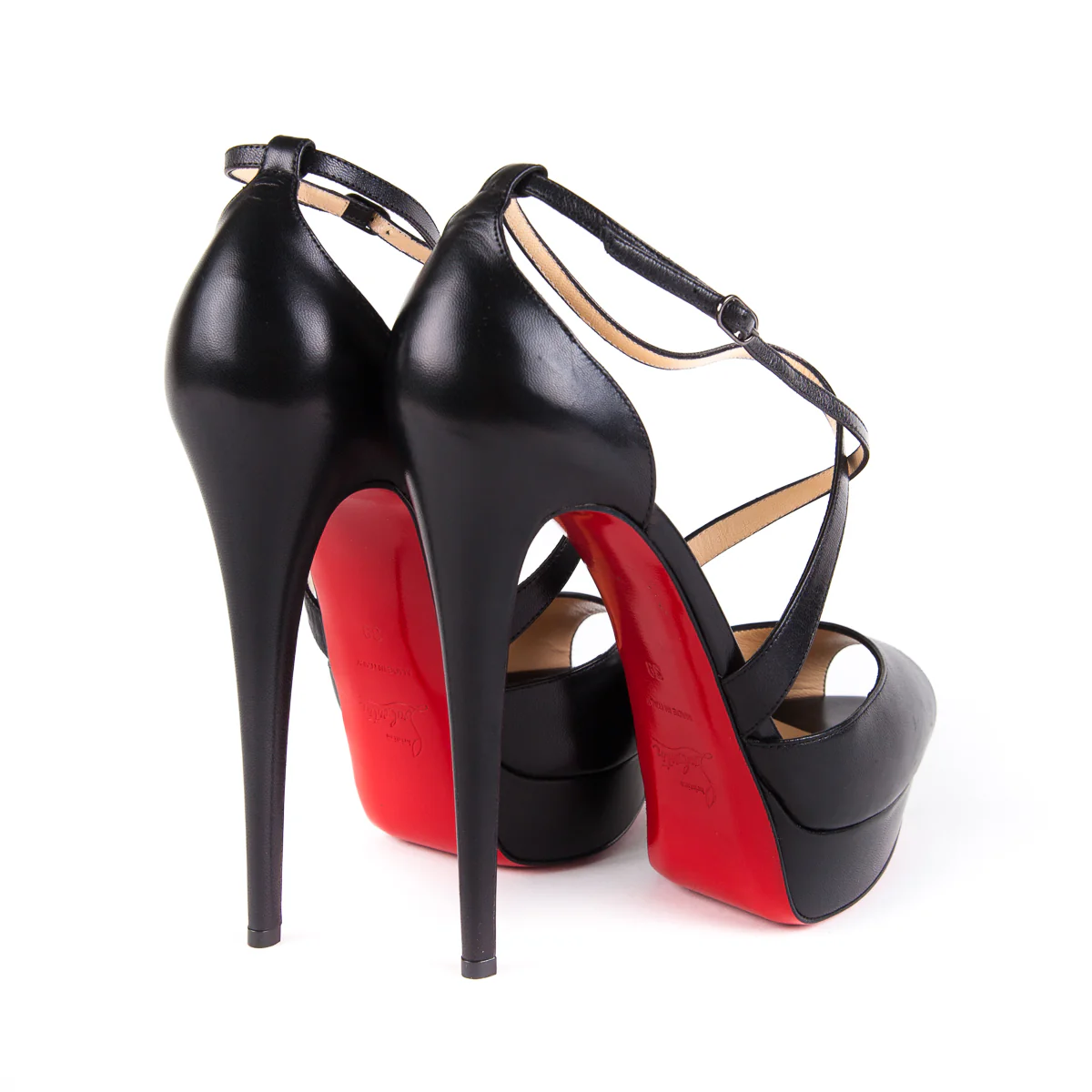 Marlenalta Peep Toe Platform Pumps in Black - Image 5