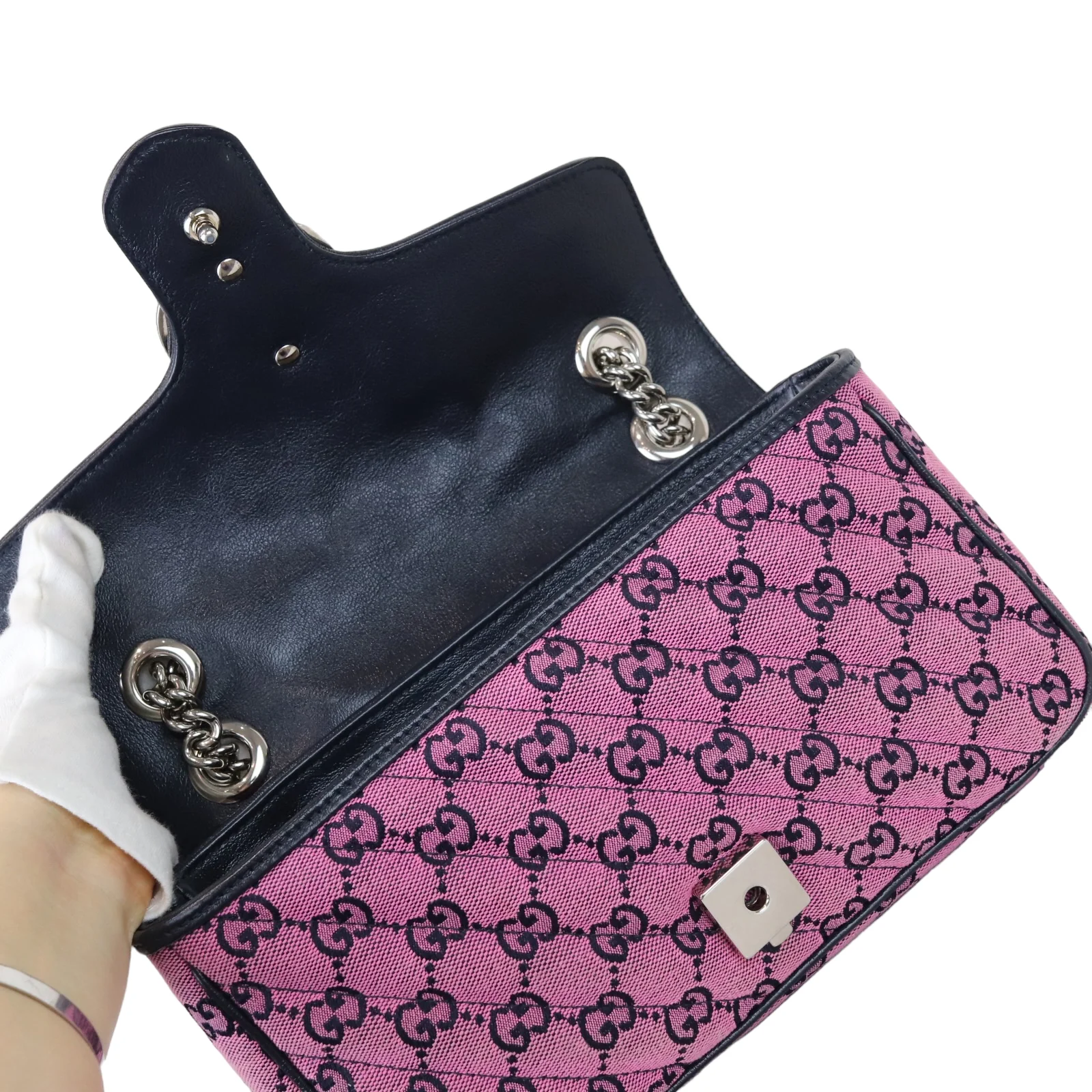 Small Marmont Matelassé Leather Pink SHW - Image 11