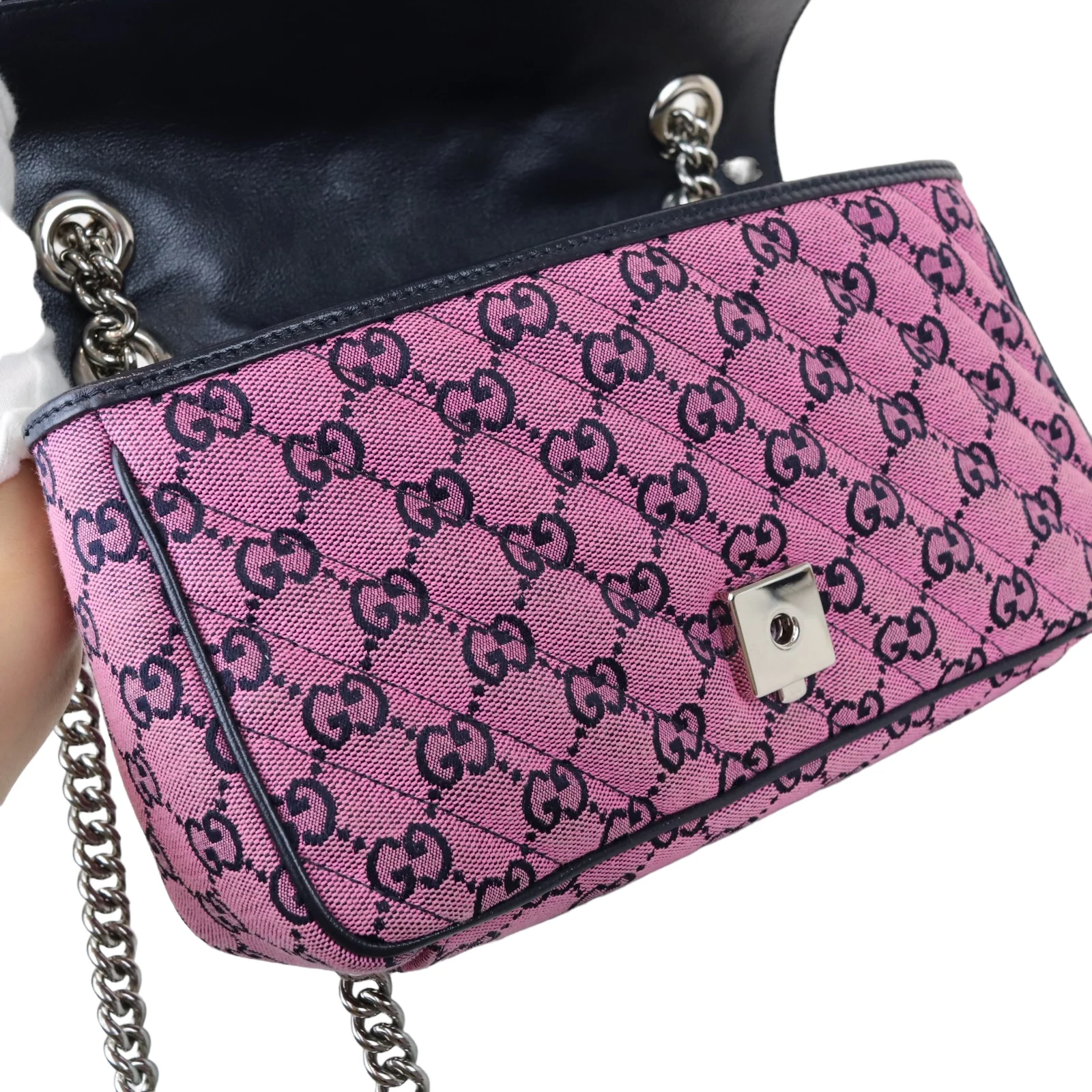 Small Marmont Matelassé Leather Pink SHW - Image 12