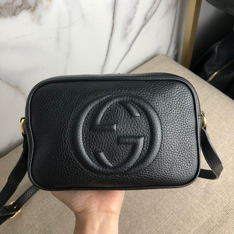 Soho small leather disco bag in black - Image 2