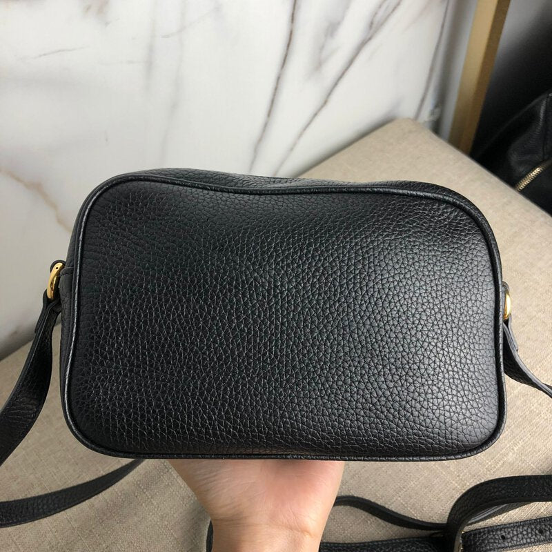 Soho small leather disco bag in black - Image 3