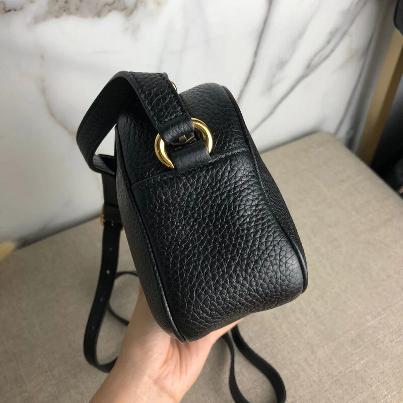 Soho small leather disco bag in black - Image 6