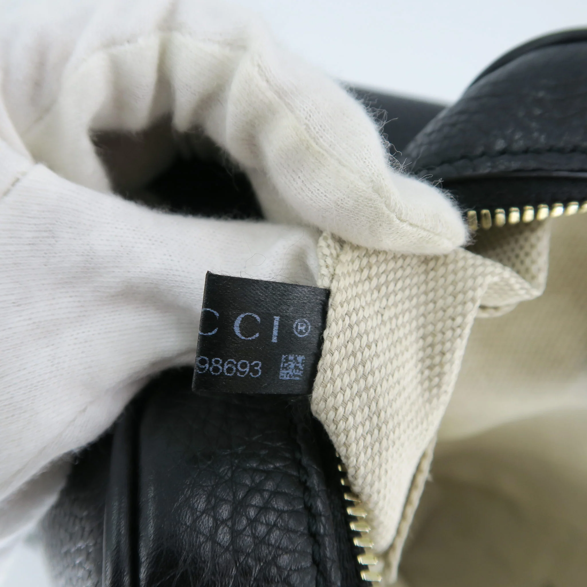 Soho small leather disco bag in black - Image 13